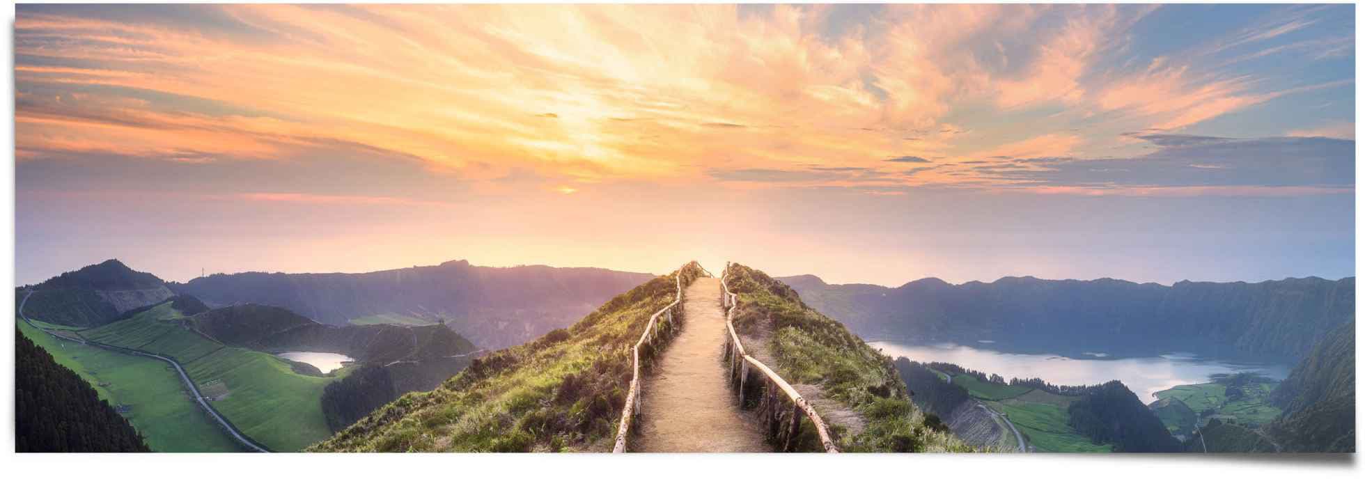 Reinders! Poster »Morgenröte Sonnenaufgang - Ausblick - Landschaft - Berge«, (1 St.)