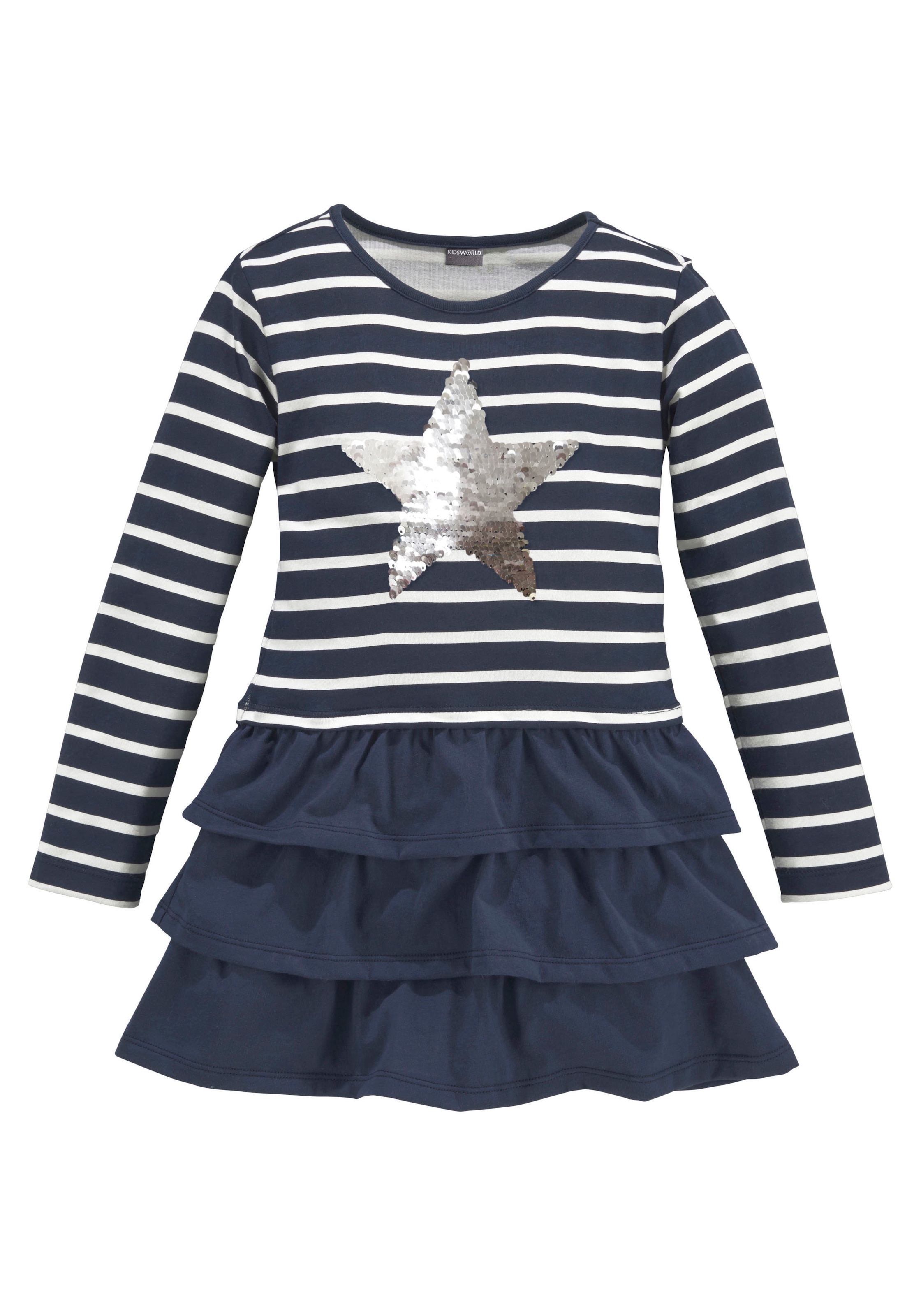 KIDSWORLD Jerseykleid »für kleine Mädchen«, mit Wendepailletten