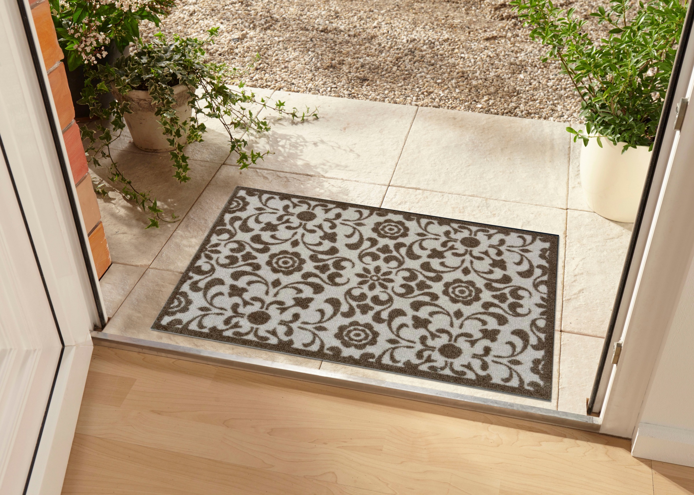 HANSE Home Fussmatte »Ornament, Türmatte«, rechteckig, 7 mm Höhe, Gemustert, Florales Design, Robust, Rutschfest, Eingangsbereich