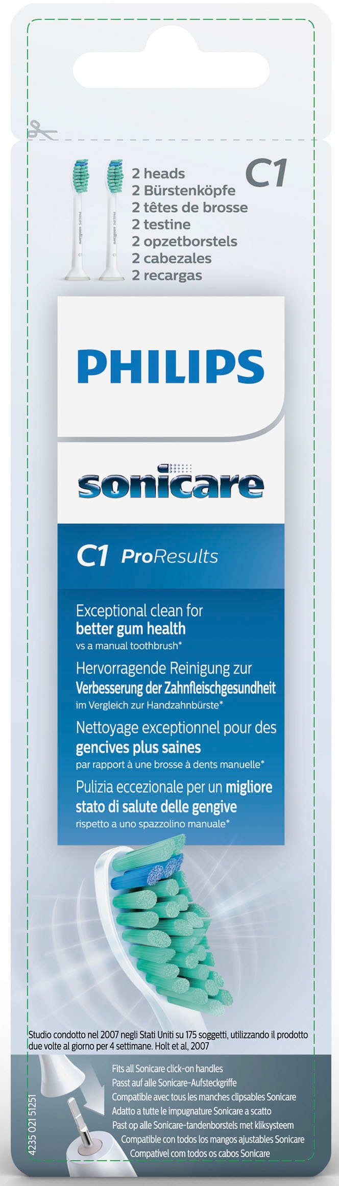 Philips Sonicare Aufsteckbürsten »ProResults Standard«, Standardgösse, mit Erinnerungsborsten