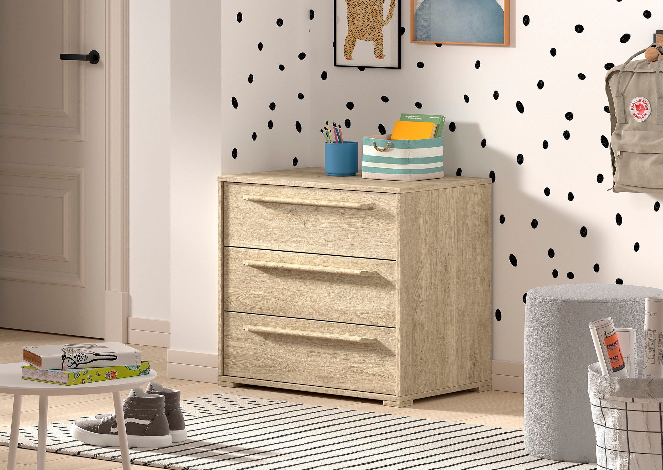 Commode 3 tiroirs sam chene