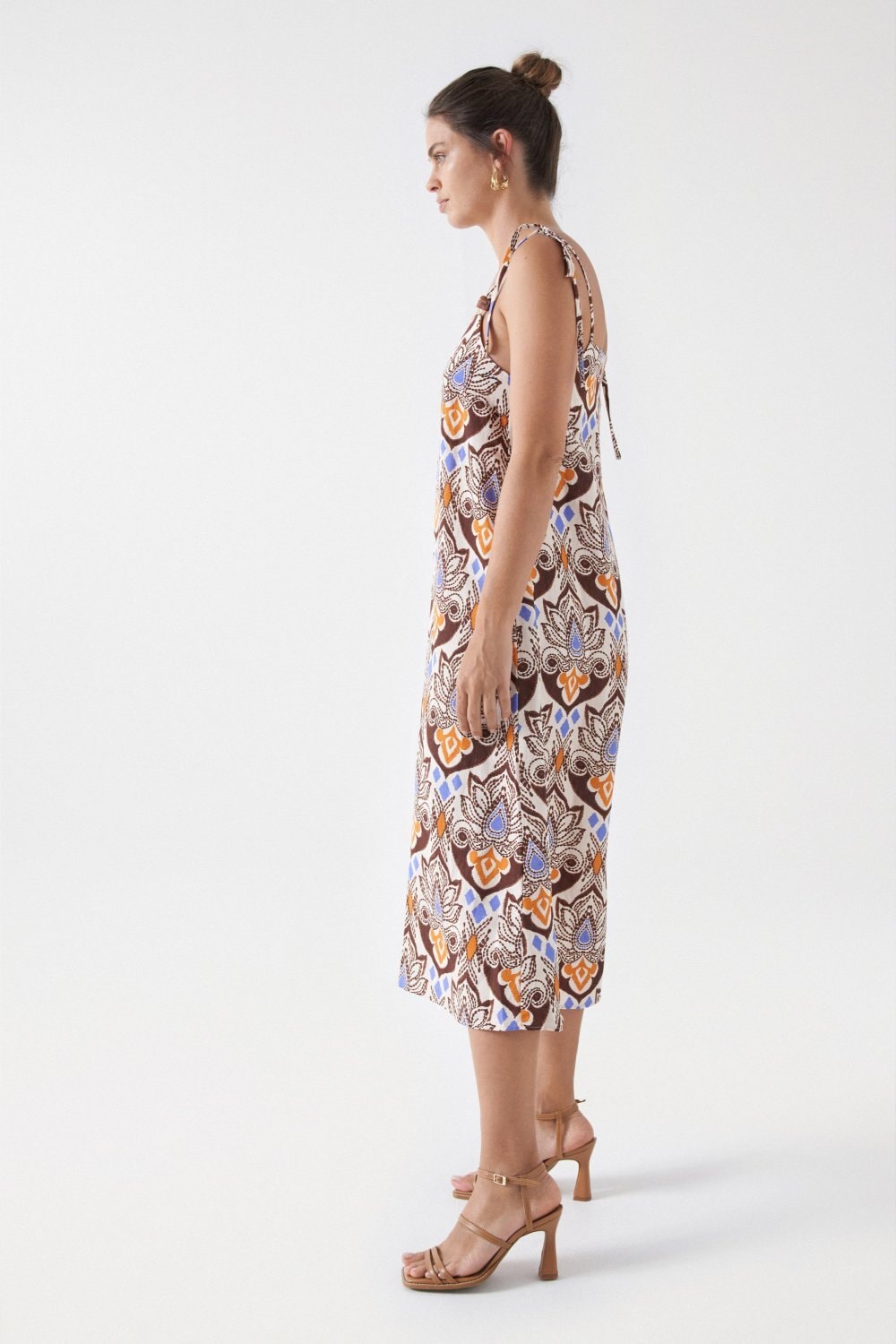 Salsa Midikleid »Salsa Jeans Kleider Printed Linen Midi Dress«