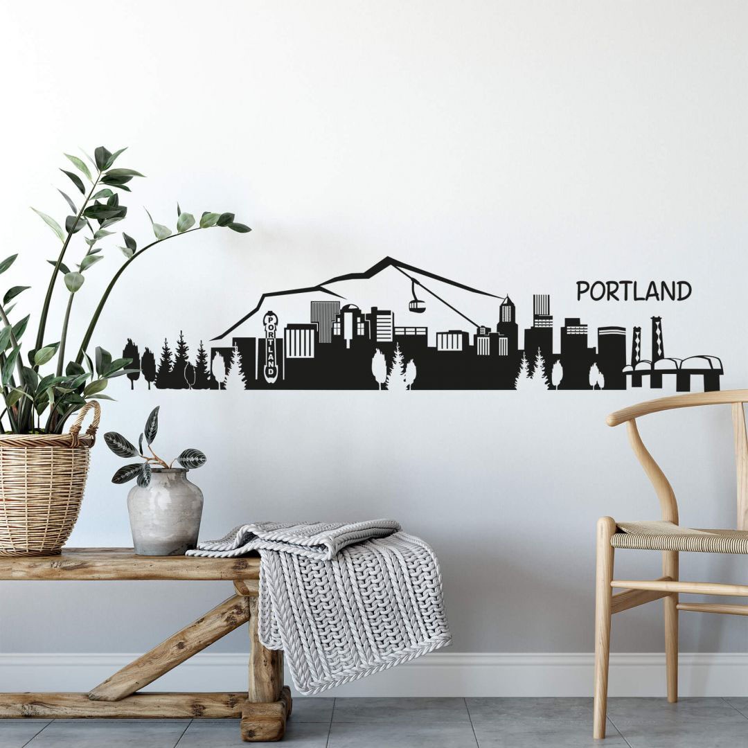 120cm«, Jelmoli-Versand | Wandtattoo Portland St.) Skyline online (1 »XXL shoppen Stadt Wall-Art