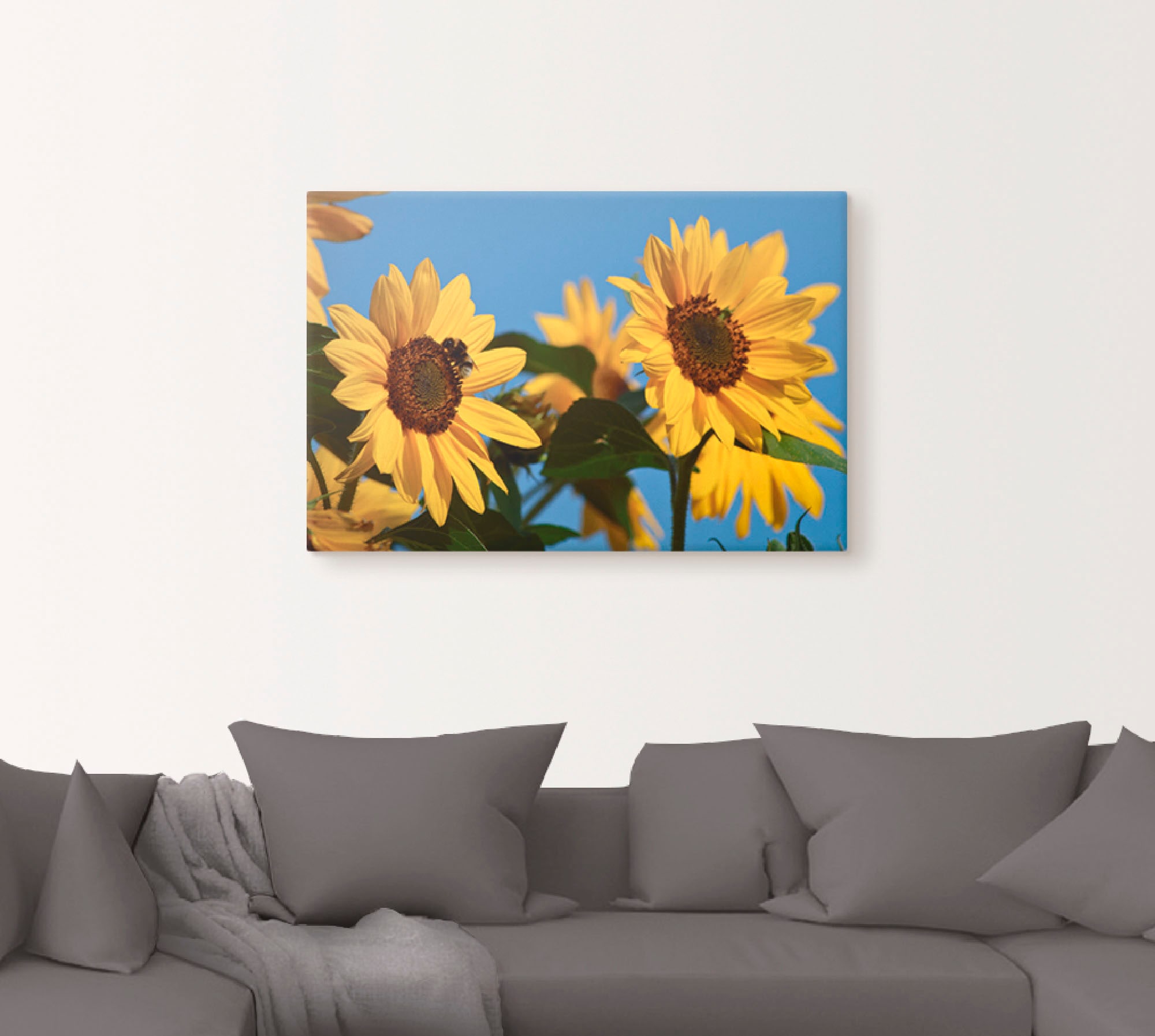 Artland Leinwandbild »Sonnenblumen«, Blumen, (1 St.), auf Keilrahmen gespannt