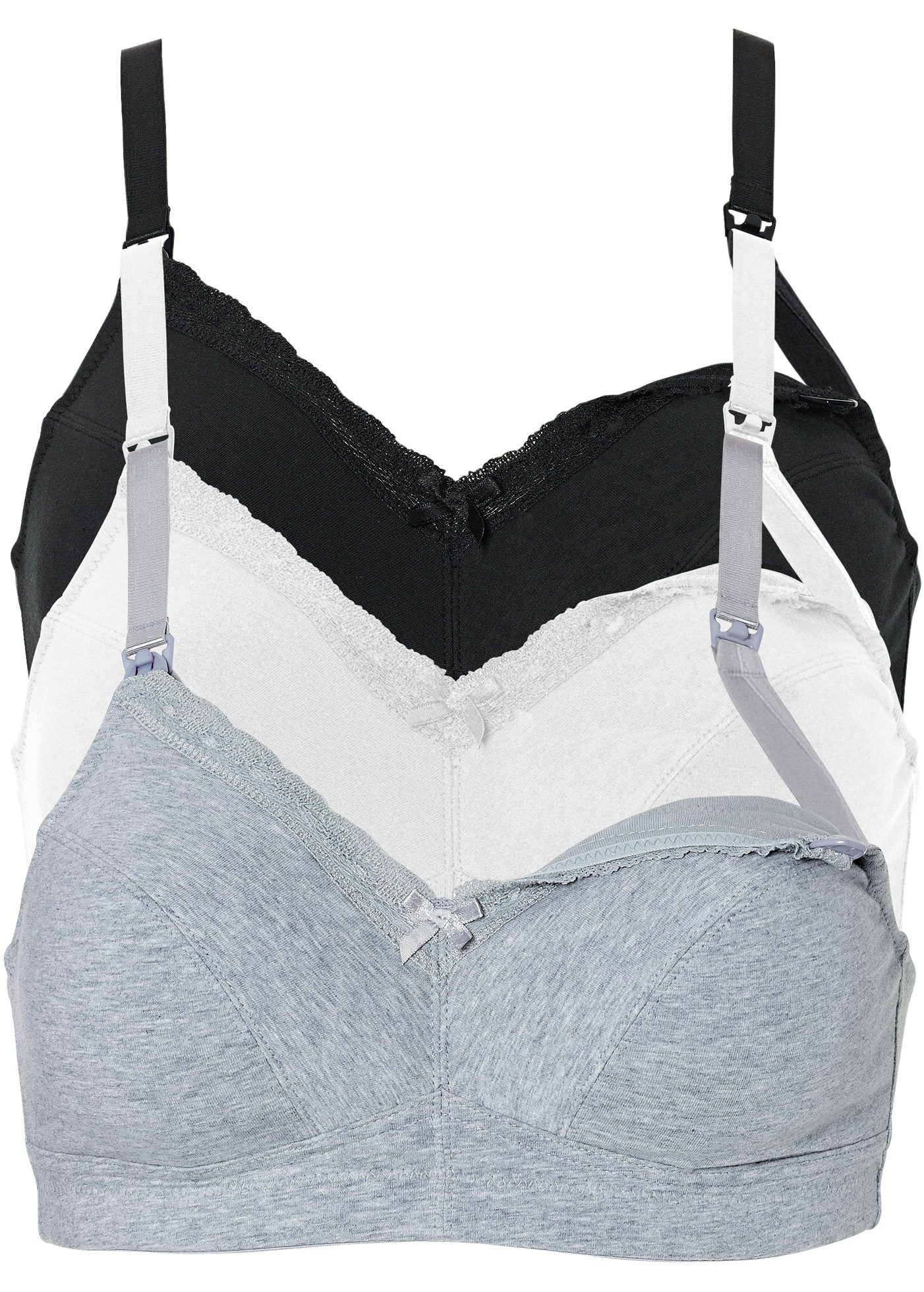 bonprix Still-BH Packung, 3, 3 Stk. Still BH ohne Bügel (3er Pack) mit Baumwolle