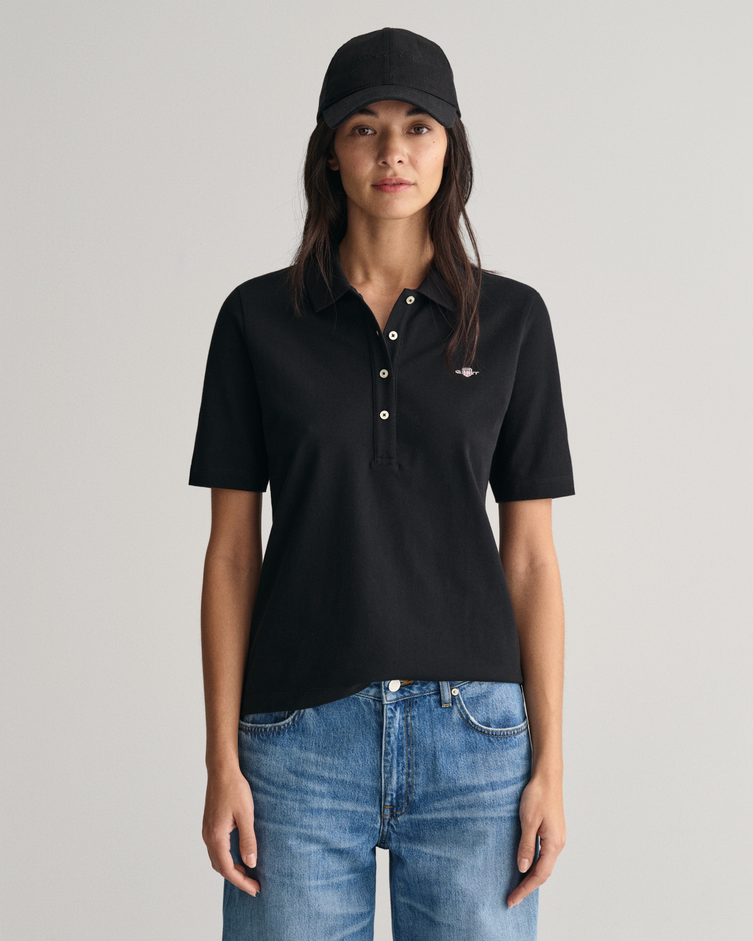 Gant Poloshirt »SLIM SHIELD KA PIQUE POLO«, mit grafischer Logostickerei auf der Brust