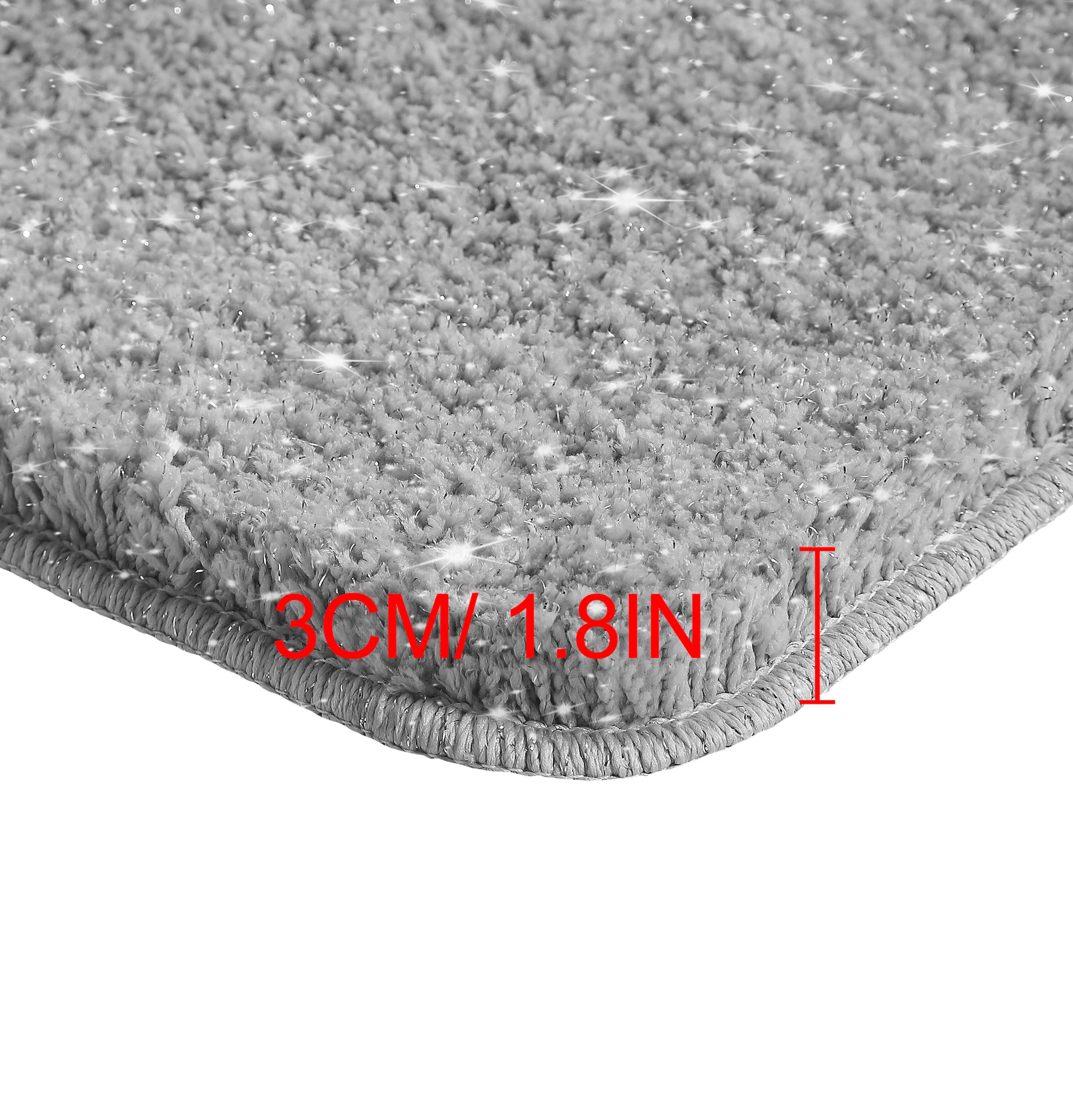 my home Badematte »Glitzer, Badvorleger, Badezimmer Teppich«, rutschhemmend beschichtet, fussbodenheizungsgeeignet-schnell trocknend-strapazierfähig, Badteppich, Akzente durch Glitzer-Garn