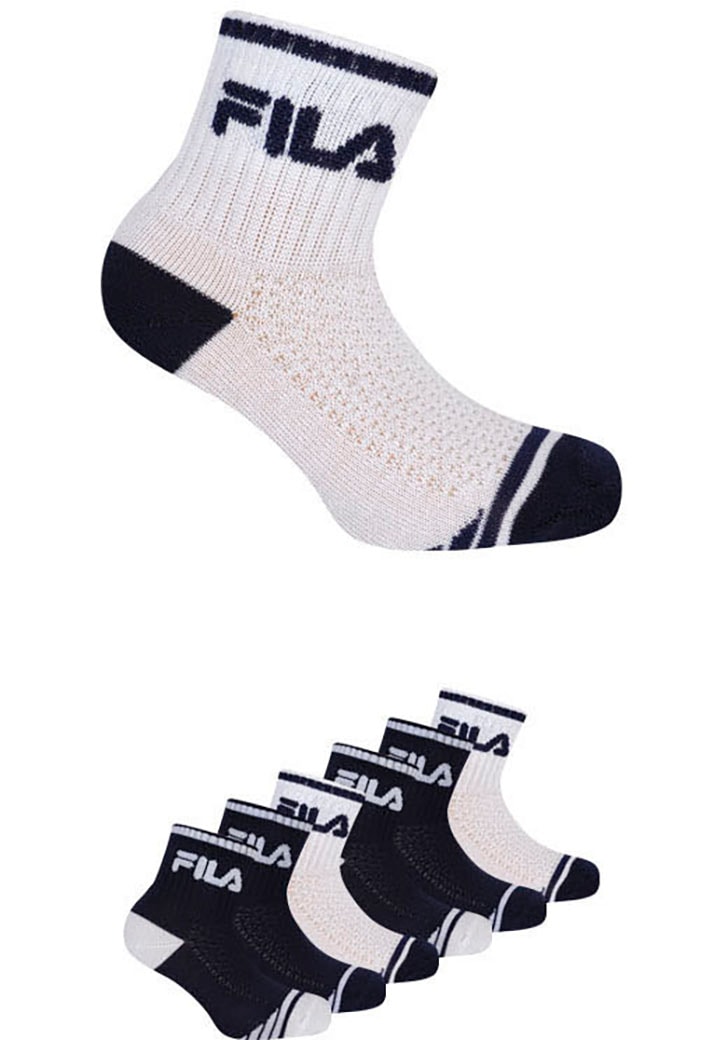Fila Kurzsocken »JUNIOR BOY QUARTER SOCKS« 6 Stk. tlg. mit verstärkter Ferse und Spitze