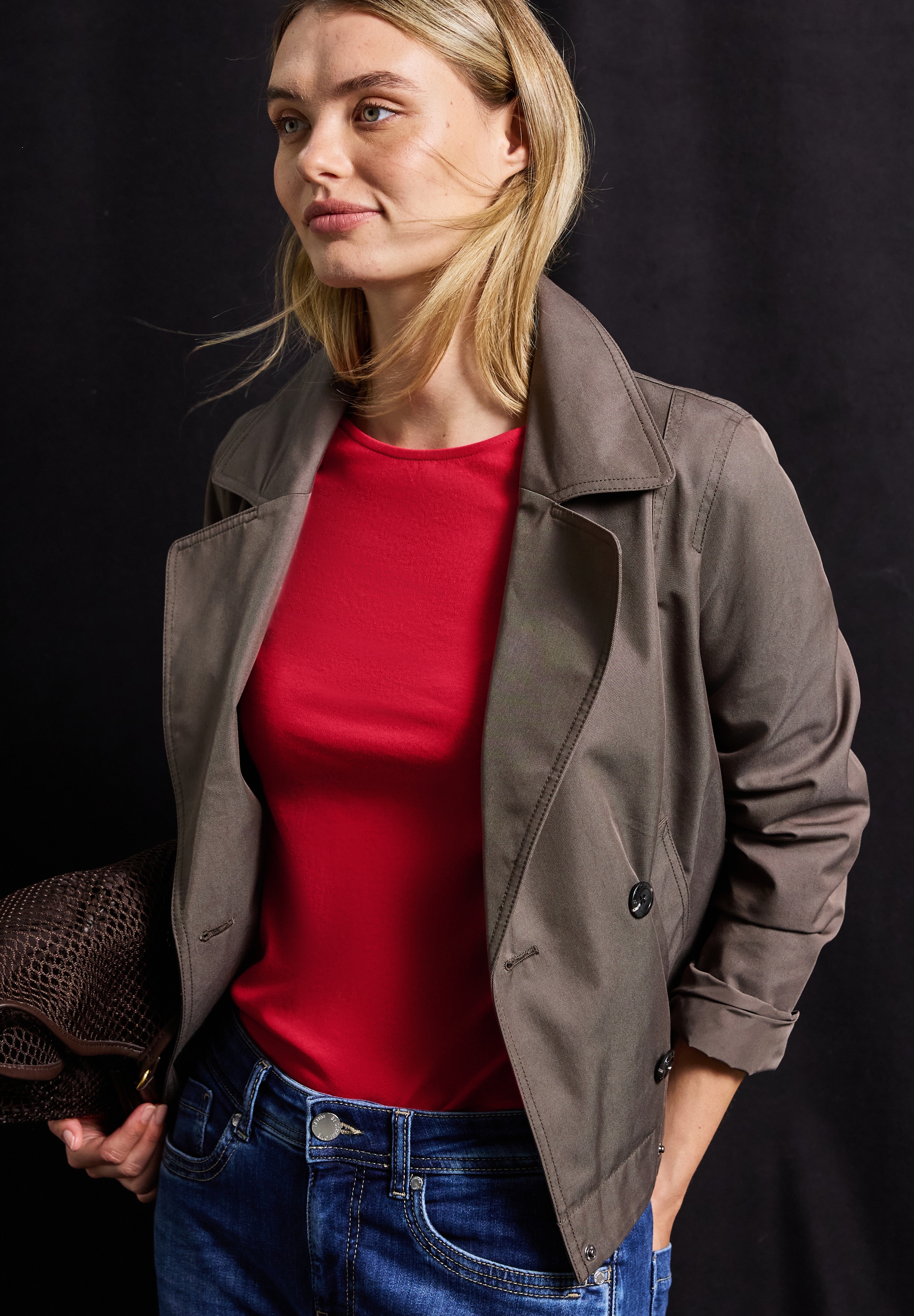 STREET ONE T-Shirt, 3/4-Arm Shirt mit U-Boot-Ausschnitt