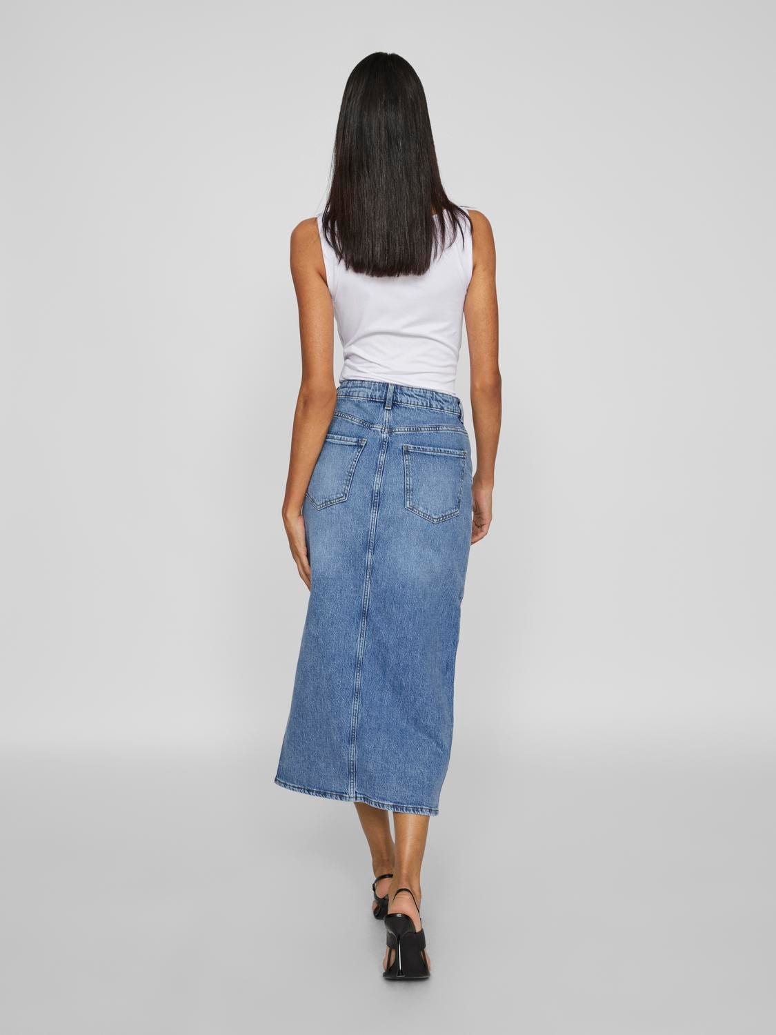 Vila Jeansrock »VIJAF HW MIDI DENIM SKIRT-NOOS«