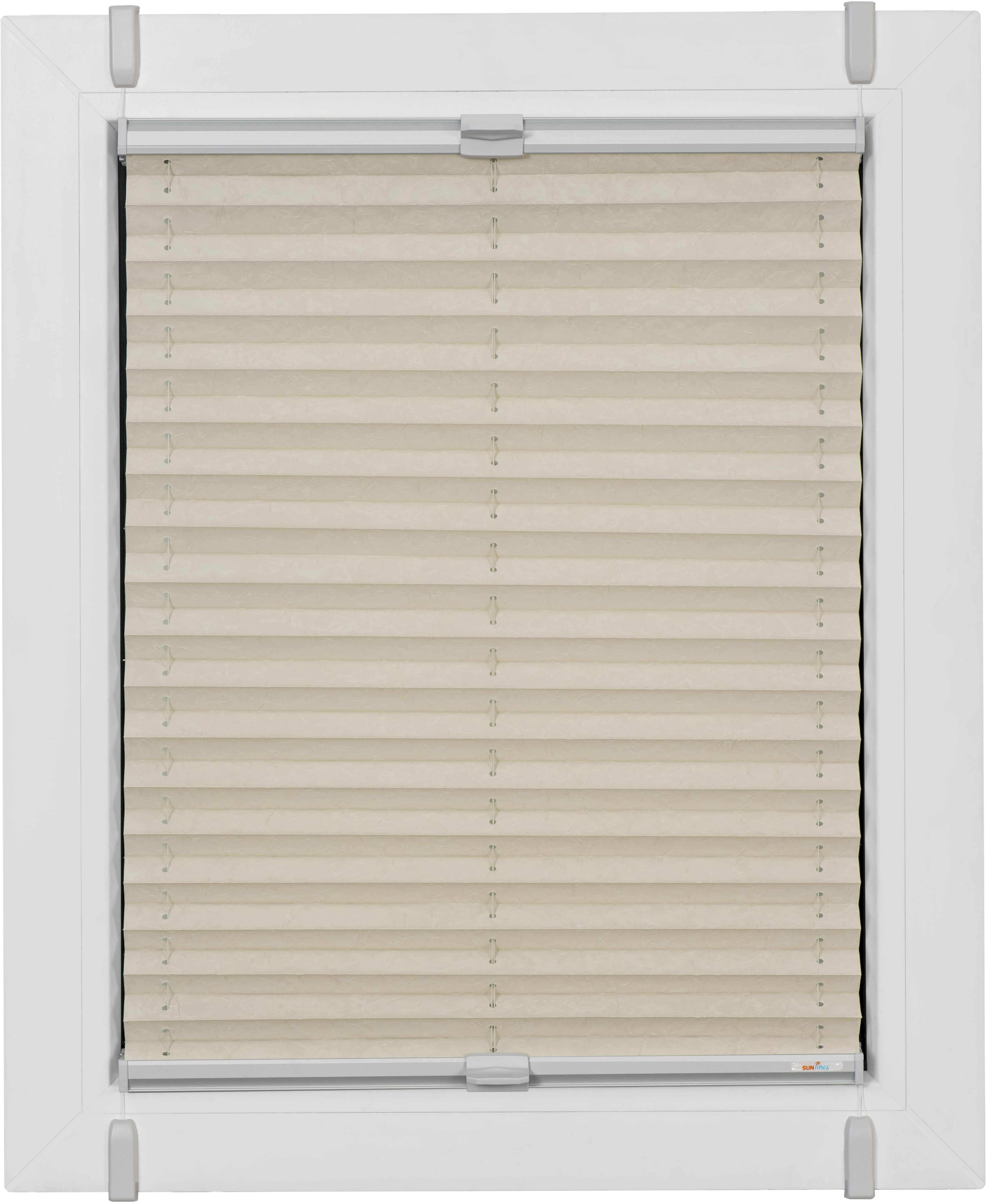 sunlines "One Size Style Crush" blickdicht ohne Bohren verspannt Zubehörfarbe grau, zum Klemmen