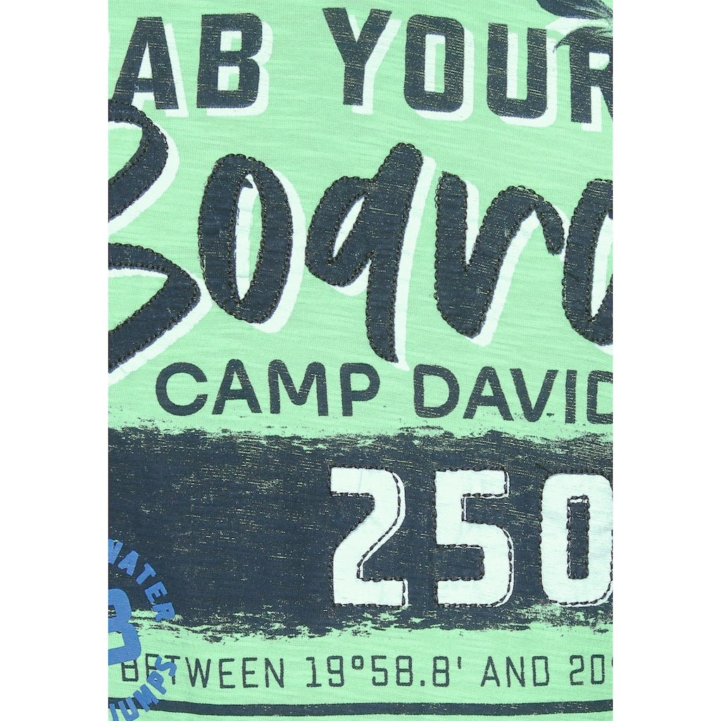 CAMP DAVID T-Shirt, mit auffälligen Prints