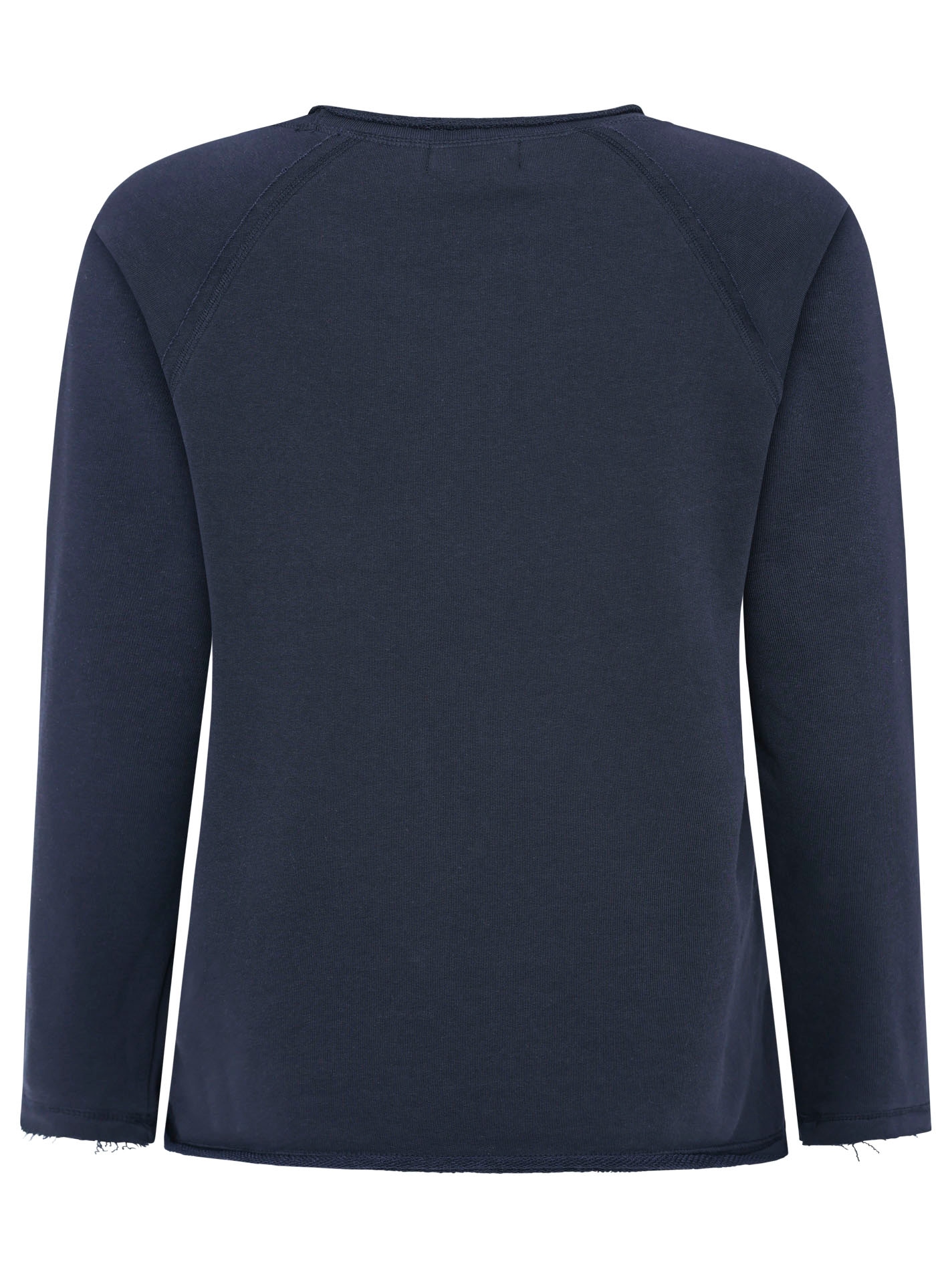 Zwillingsherz Sweatshirt »"Glücklich am Meer"«, mit Used-Look Kanten, Leuchtturm gestickt