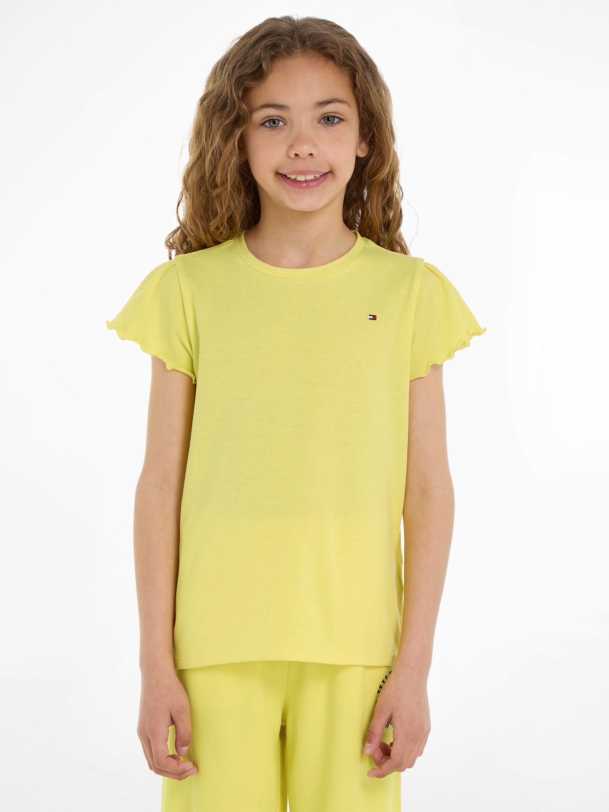 T-Shirt »ESSENTIAL RUFFLE SLEEVE TOP S/S«, Kinder bis 16 Jahre