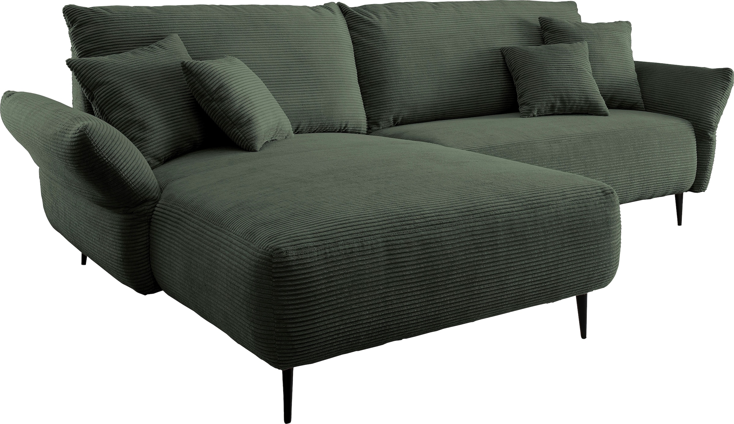 INOSIGN Ecksofa »Amarena L-Form«, inklusive Armlehnenverstellfunktion, 4x Zierkissen gratis