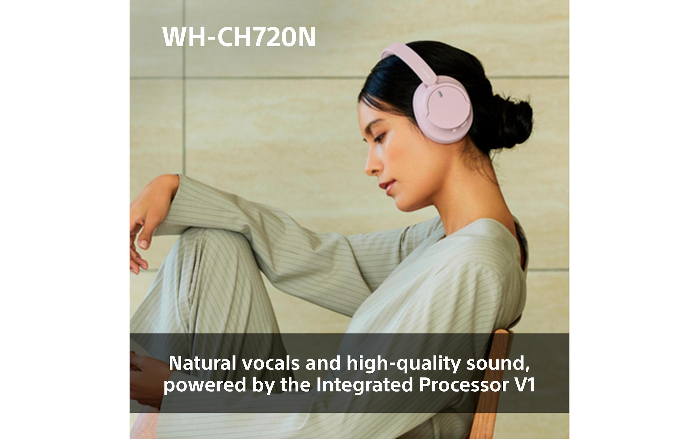 Sony Over-Ear-Kopfhörer »WH-CH720N«, Active Noise Cancelling (ANC), Anruf-Management, App, Lautstärkeregelung, Mikrofon, Sprachsteuerung