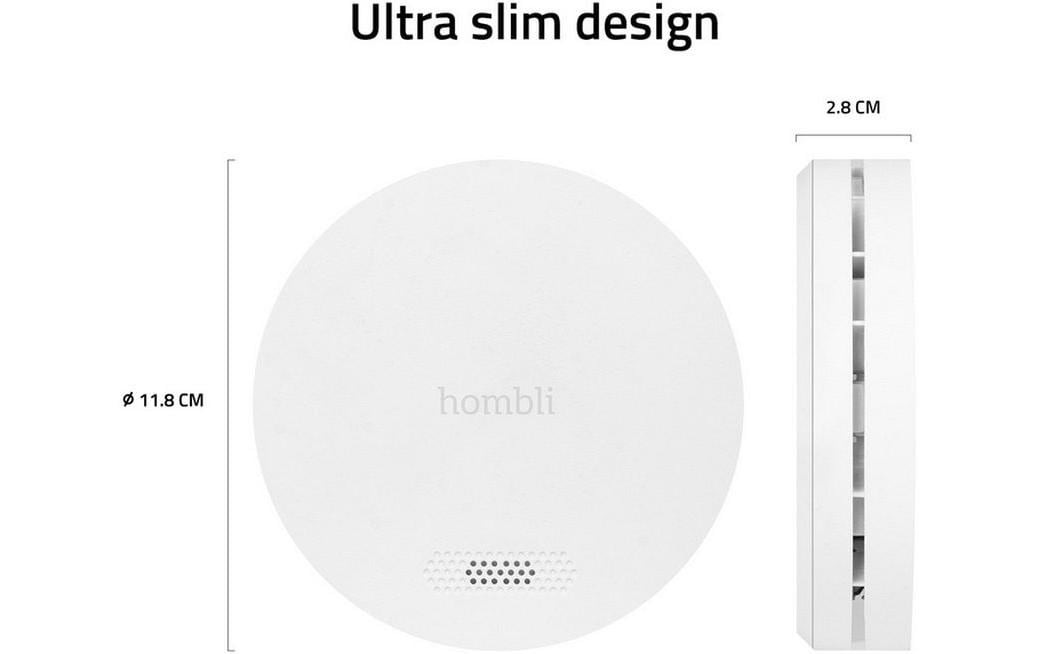 Smart-Home-Steuerelement »hombli Smart Smoke Detector 85 dB Weiss«