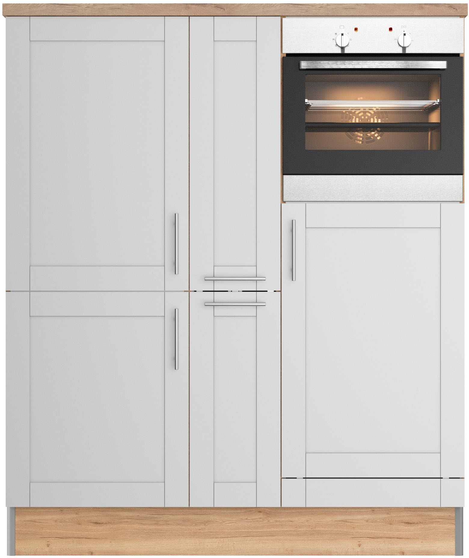 KOCHSTATION Pantryküche »KS-Ahus«, Breite 150 cm,wahlweise mit E-Geräten,Soft-Close-Funktion