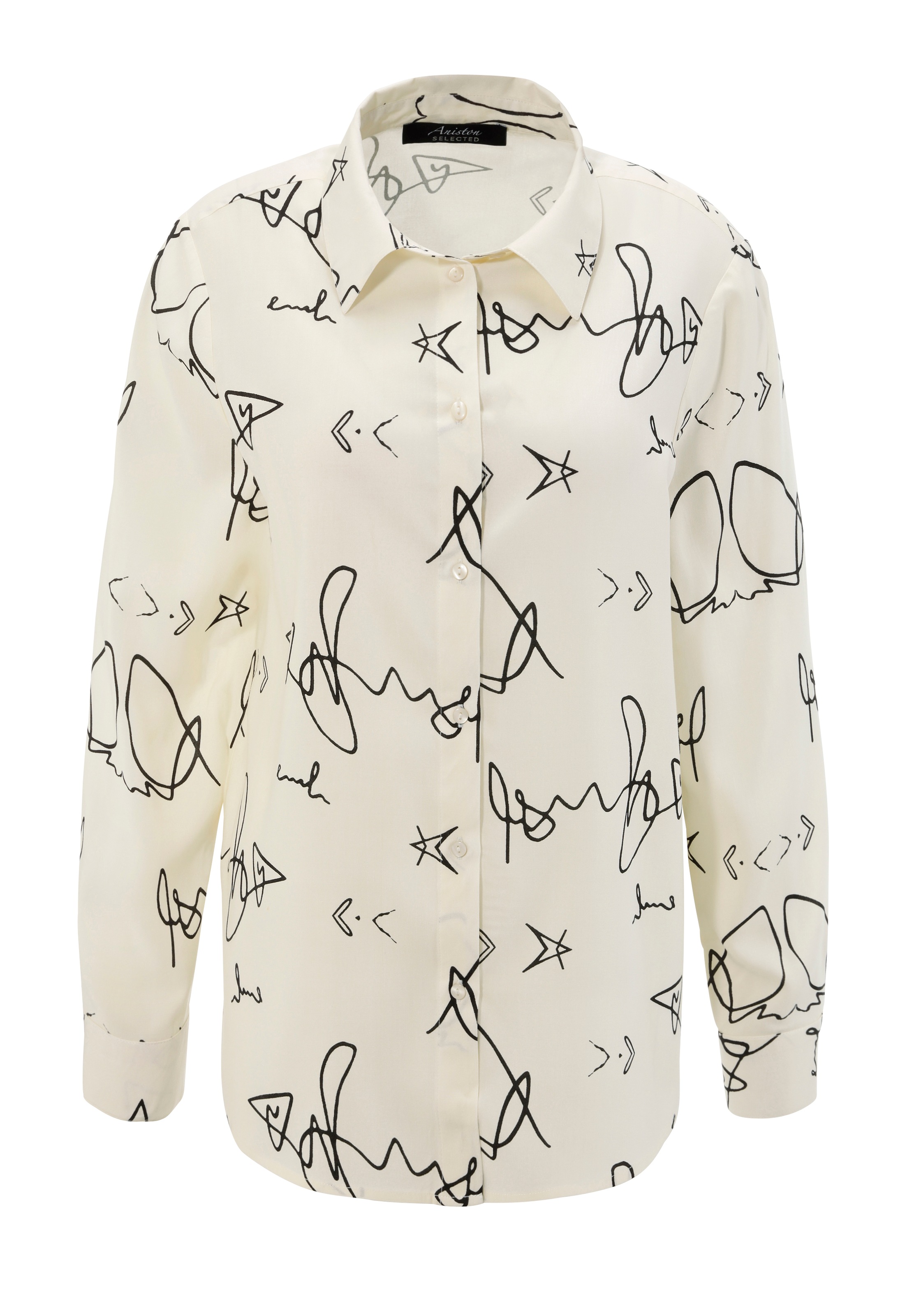 Aniston SELECTED Hemdbluse, mit modisch stilvollen All-over-Print