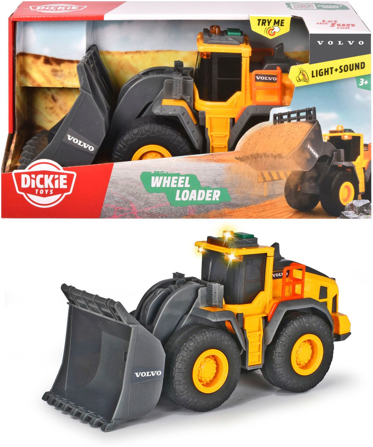 Dickie Toys Spielzeug-Radlader "Volvo Wheel Loader" mit Licht und Sound