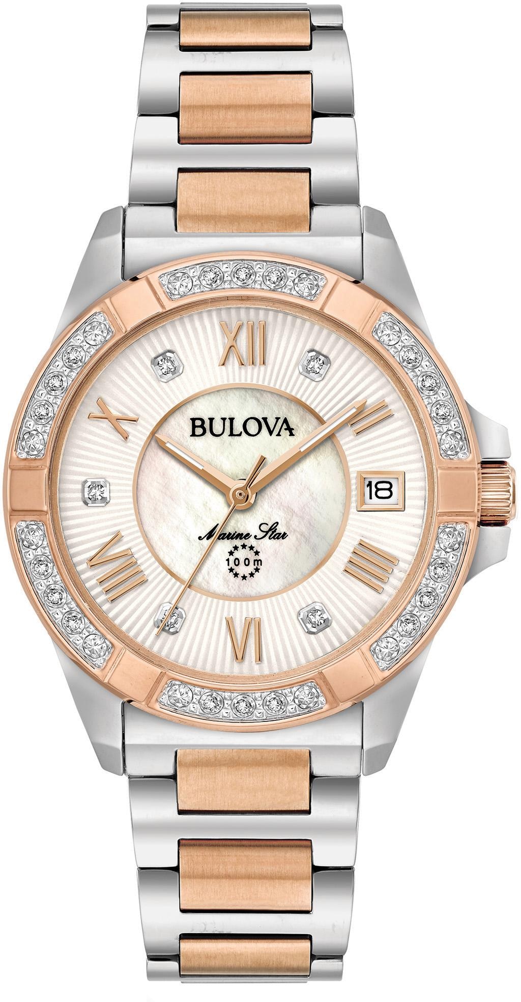 Bulova Quarzuhr »Marine Star, 98R234«, Armbanduhr, Damenuhr