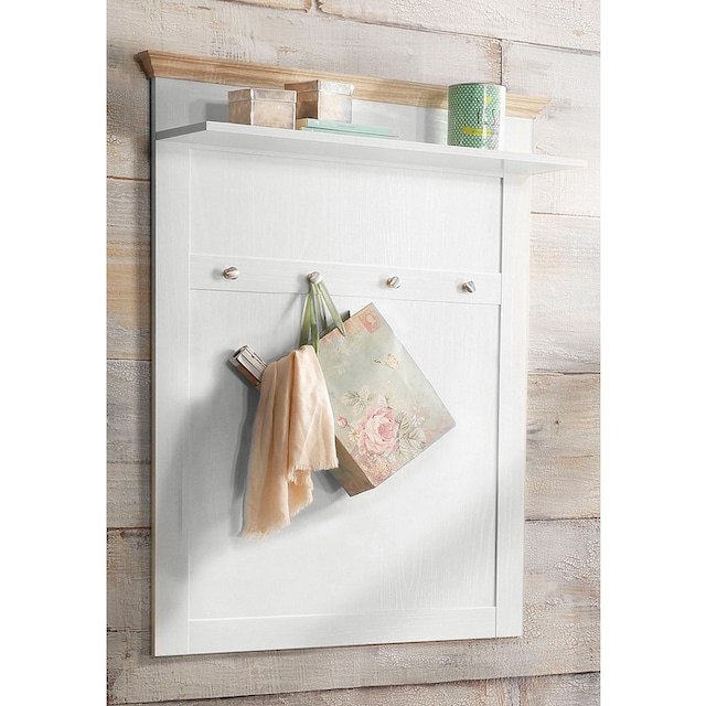 Home affaire Garderobenpaneel »Binz«, aus einer schönen Holzoptik, mit vier  Haken und einer Ablagefläche online kaufen | Jelmoli-Versand