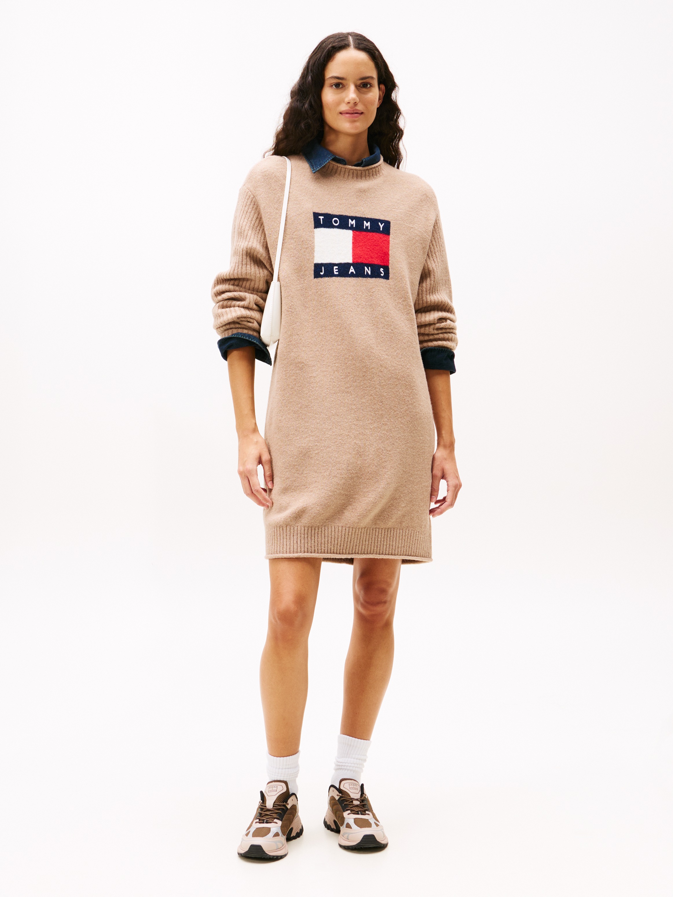 Tommy Jeans Strickkleid »TJW FLAG SWEATER DRESS EXT«