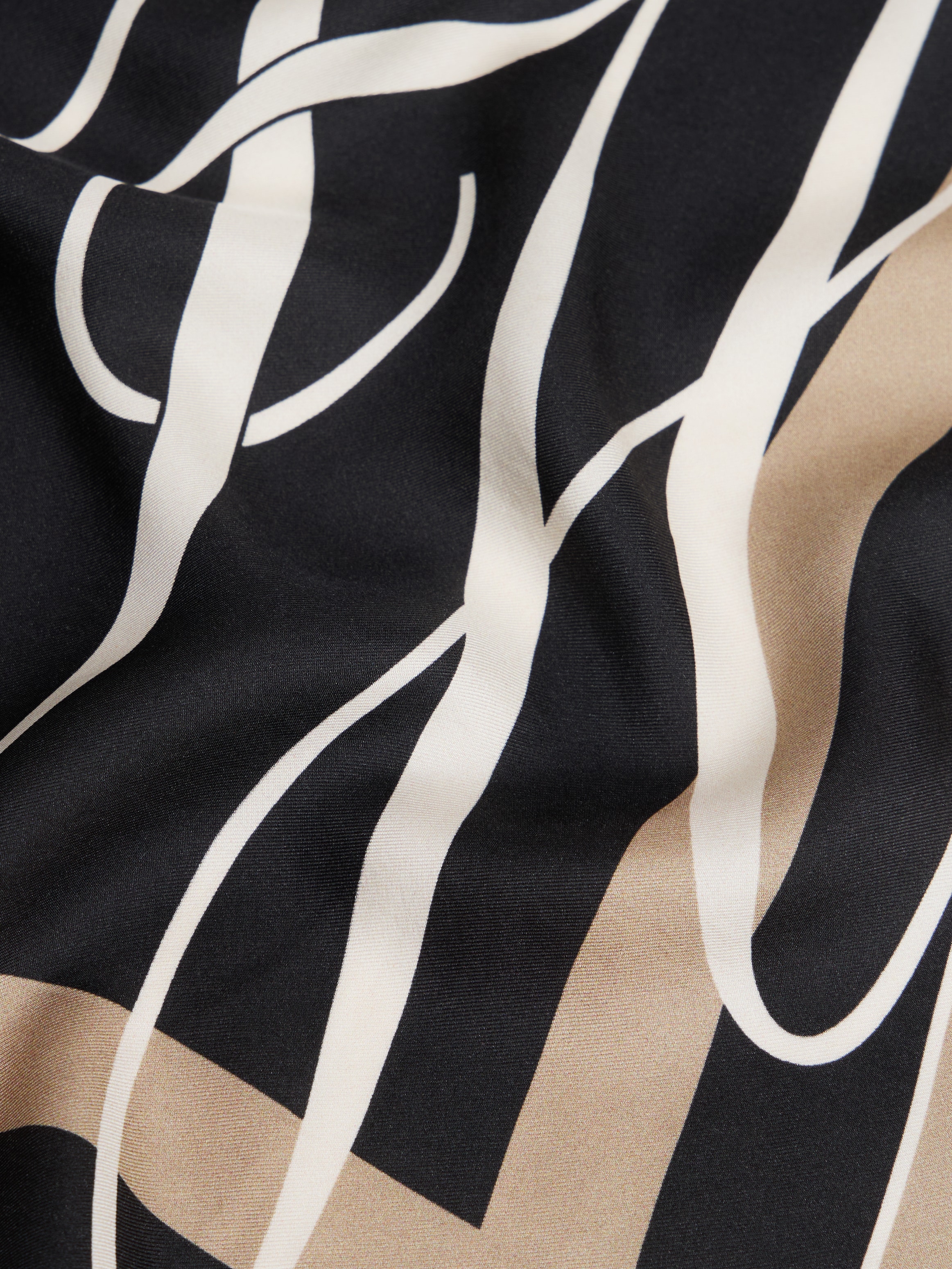 Tommy Hilfiger Halstuch »TH HERITAGE SCRIPT SILK SCARF«, quadratisch, aus reiner Seide mit Logo, Masse 50 xs0 cm
