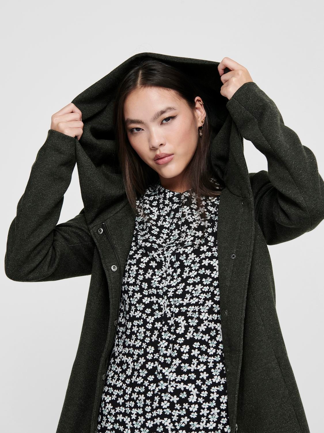 ONLY Langjacke »ONLSEDONA LIGHT COAT OTW NOOS«, mit Kapuze, in melierter Optik