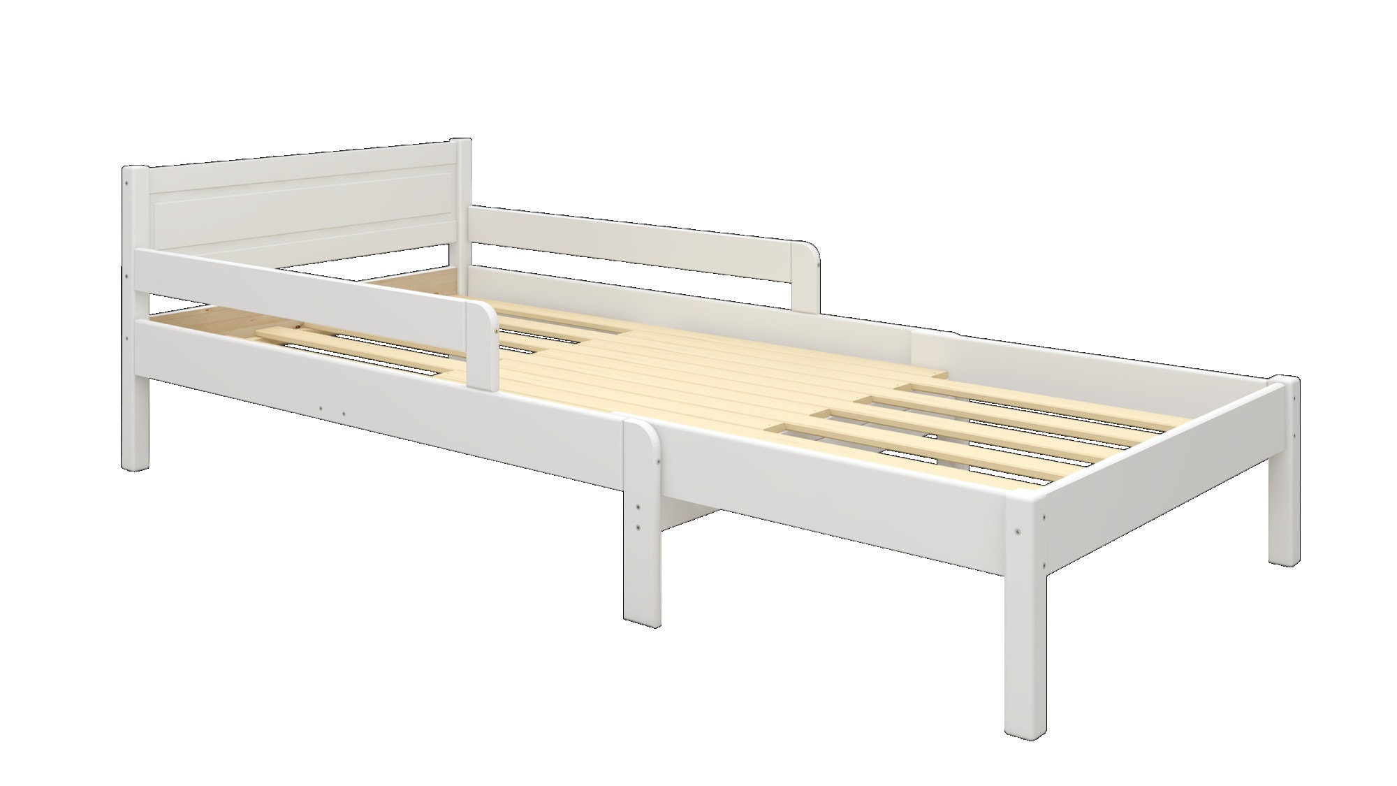 OTTO home Kinderbett »Hero, Bett, Massivholzbett, ausziehbar von 140 bis 200 cm«, aus massiver Kiefer, inklusive Lattenrost, Kassettenoptik, FSC®