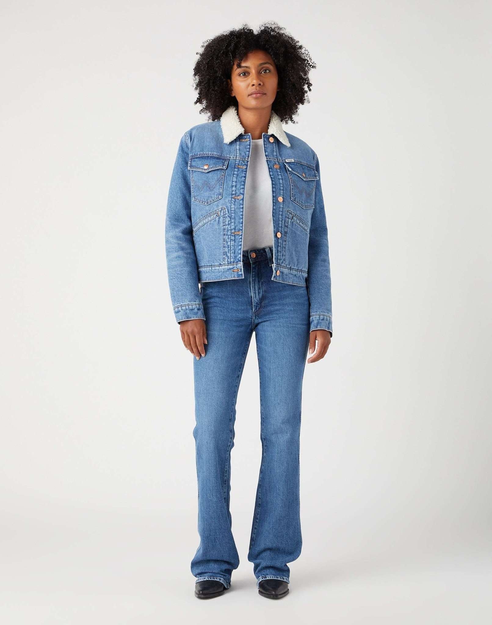 Wrangler Jeansjacke »Wrangler Jeansjacken Heritage Sherpa Jacket«