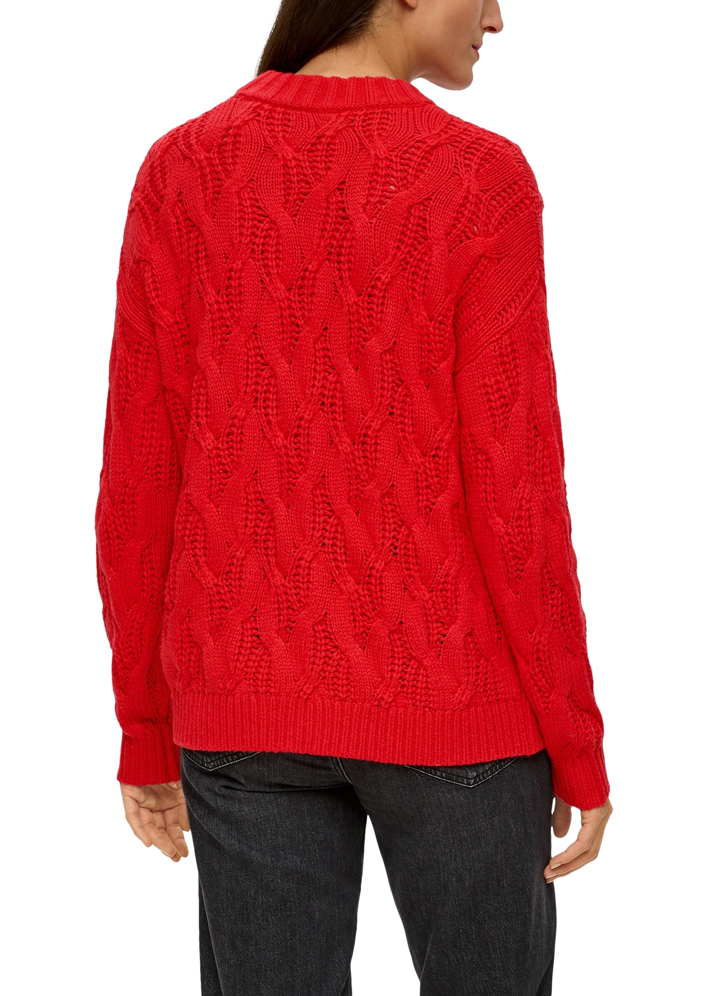 s.Oliver Strickpullover, mit Zopfmuster