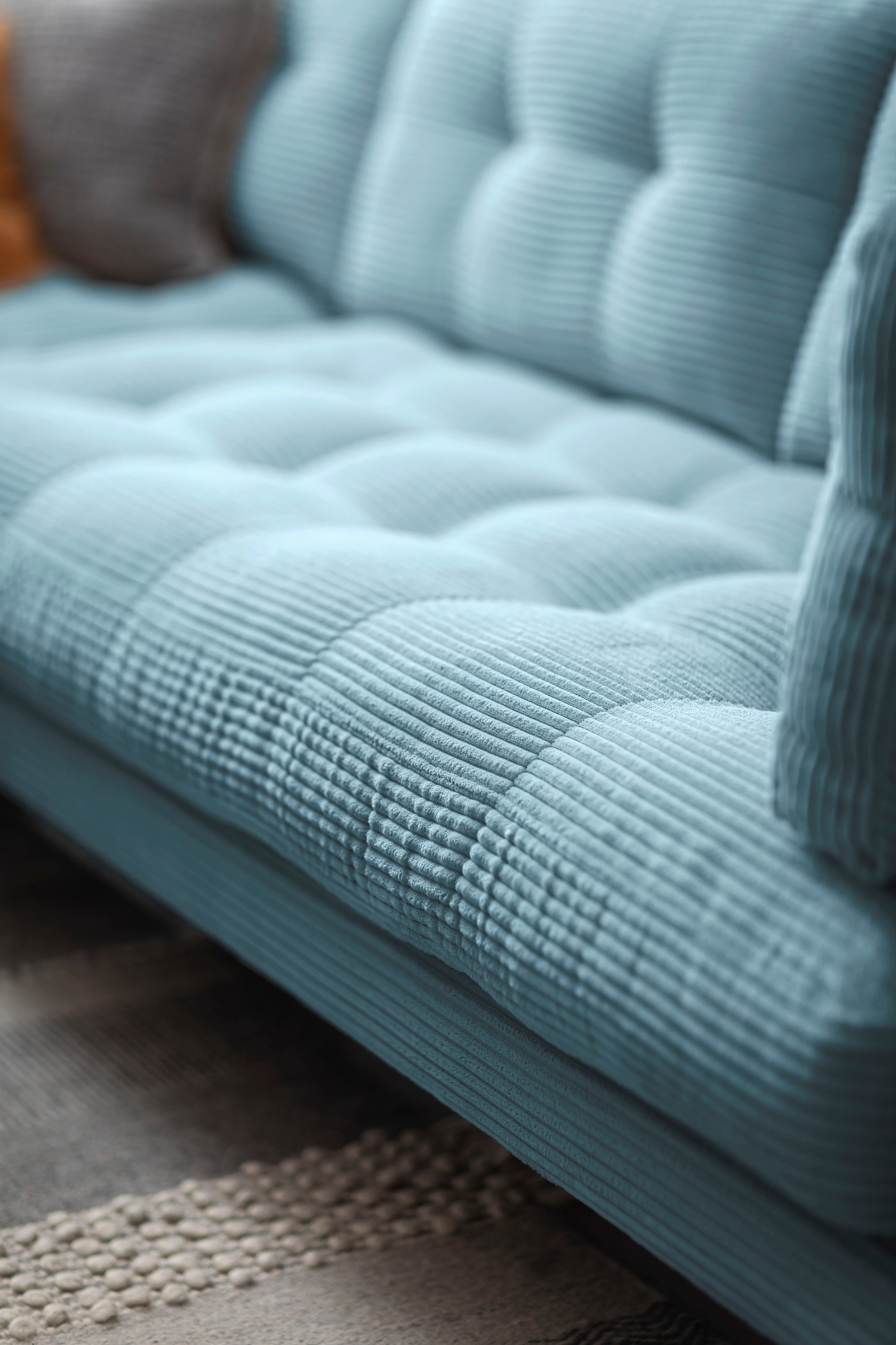 Trends by HG Wohnlandschaft »Landau U-Form«, in Cord-Stoff mit Metallfuss
