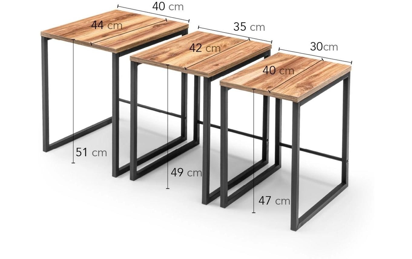 WOODY FASHION Beistelltisch »Ggmbzgn001«, (3 St.)