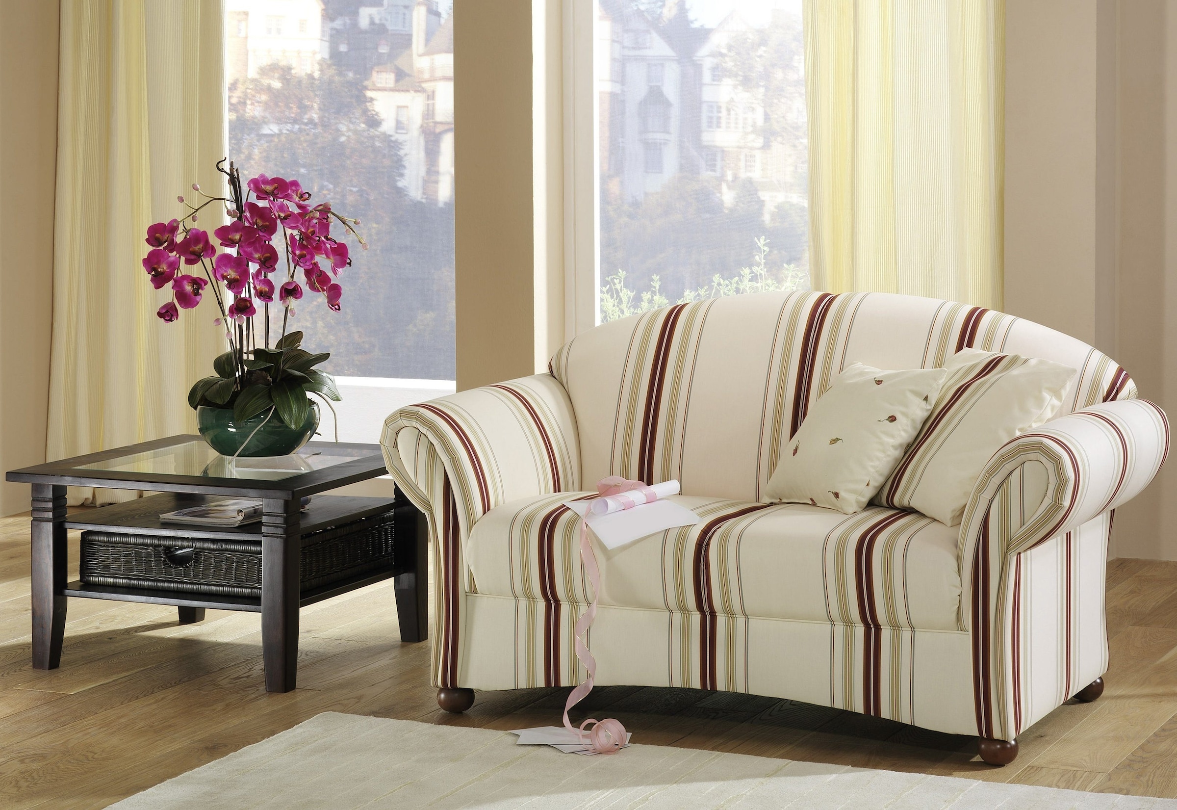 Max Winzer® 2-Sitzer »klassisch modern, bequemer Sitzkomfort«, im Retrolook, Breite 150 cm