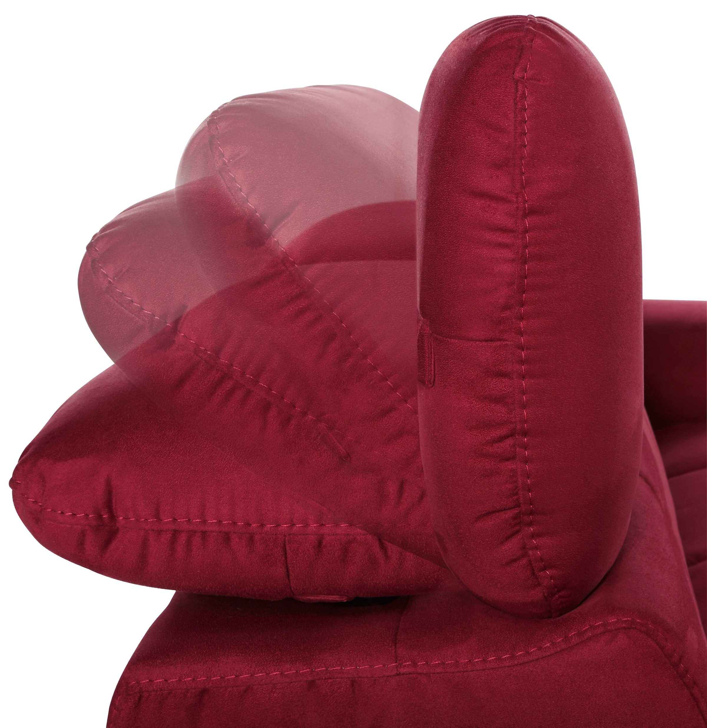 COTTA 3-Sitzer »Chef«, Big-Sofa mit Kopfteilverstellung, edle Metallkufen