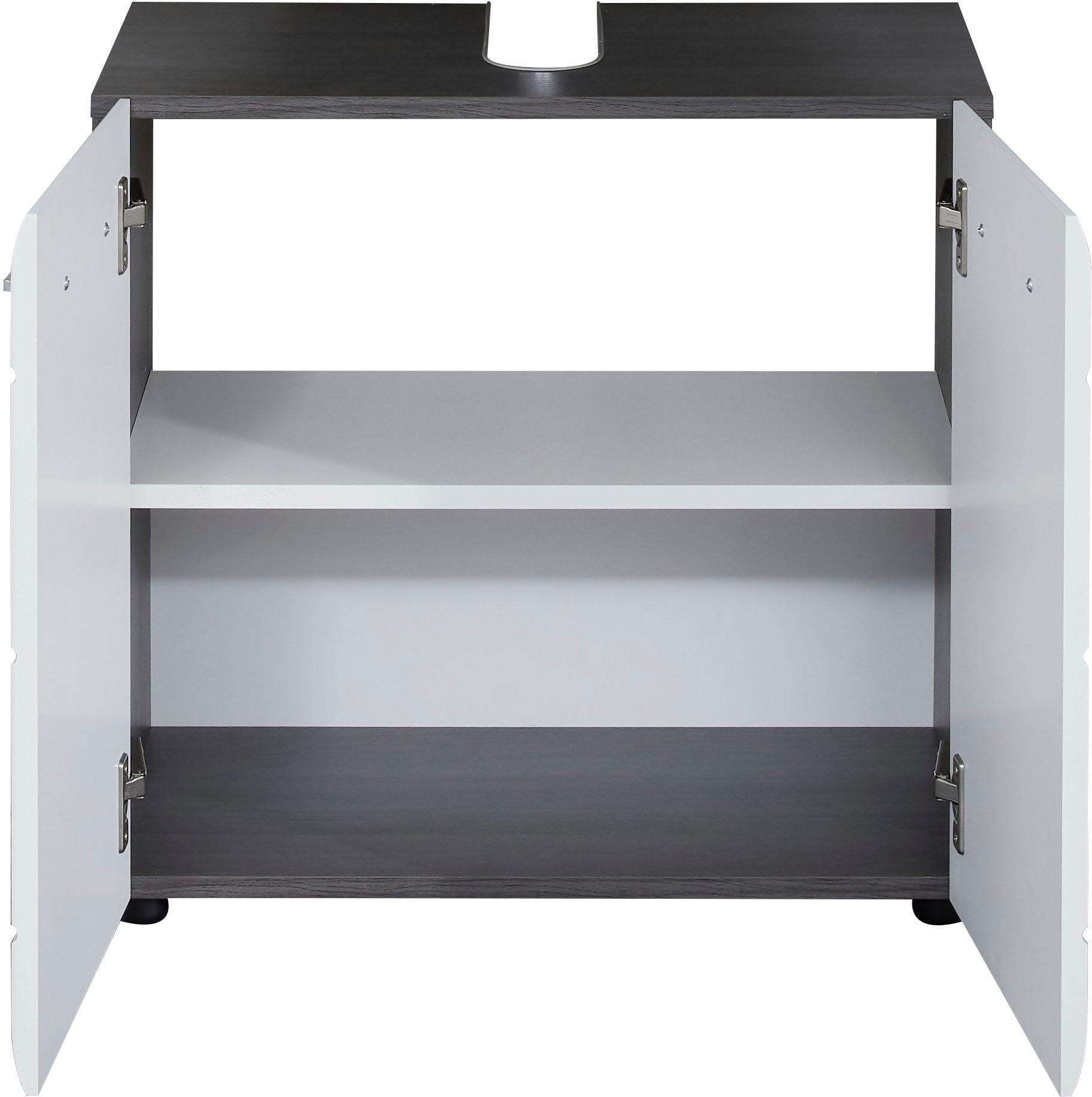 INOSIGN Waschbeckenunterschrank »Sovana«, Waschtisch mit verstellbarem Fach - Masse (B/T/H) 60/31/56 cm