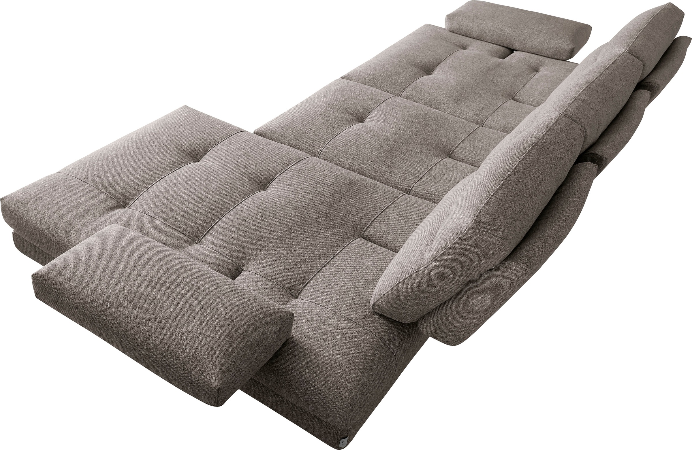 CALIA ITALIA Ecksofa »Toby Wing, L-Form, Designsofa mit sensationellem Sitzkomfort«, inklusive Sitztiefenverstellung, Füsse in chrom glänzend