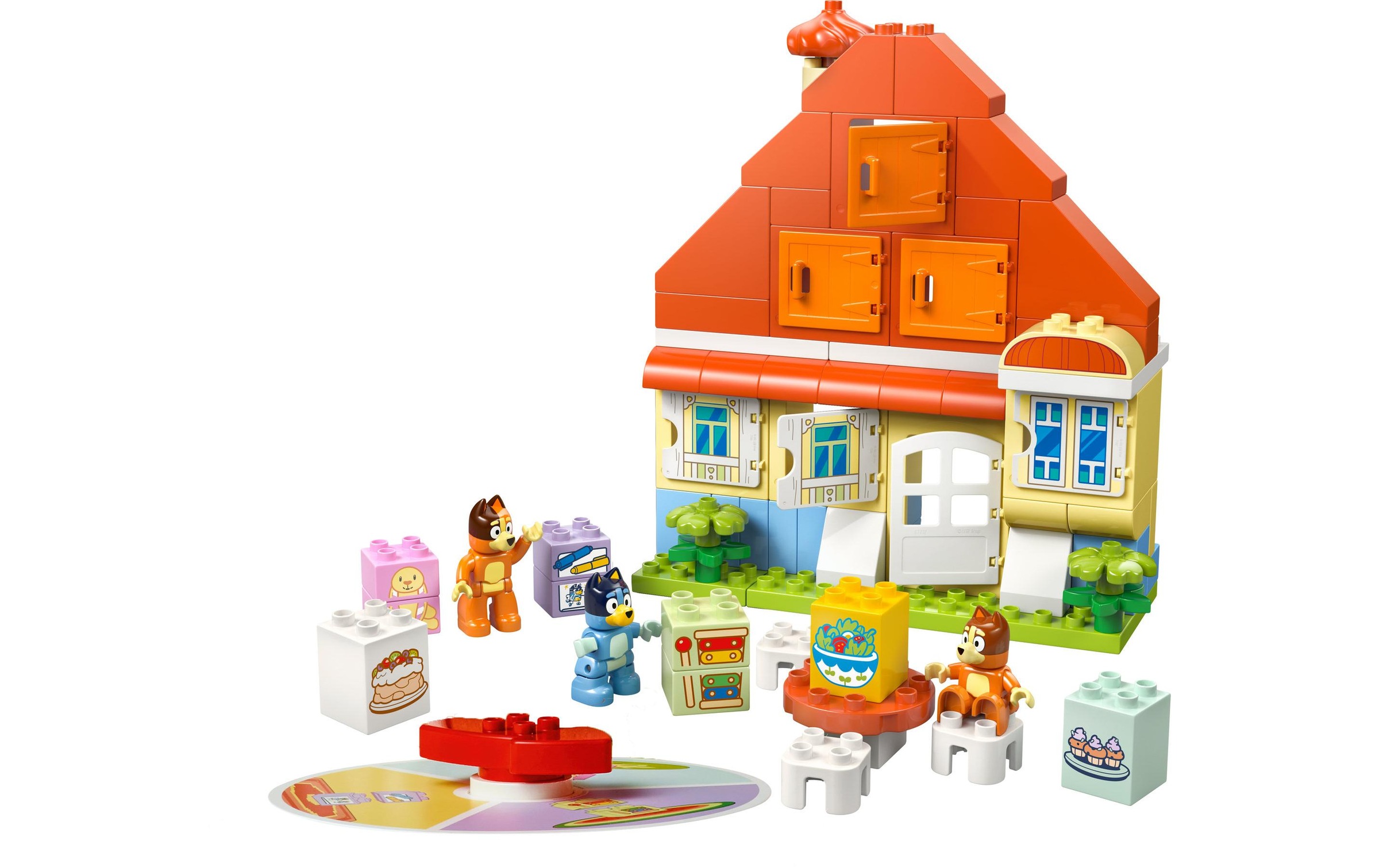 LEGO® Spielbausteine »LEGO® DUPLO® Blueys Familienhaus mit Memory-Spiel 10459«, (83 St.)