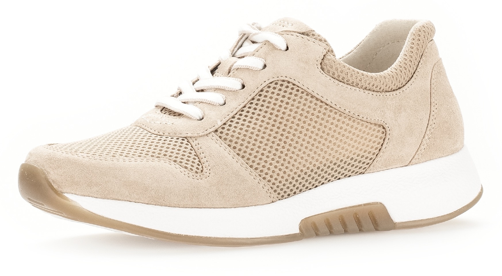 Gabor Keilsneaker, Freizeitschuh, Halbschuh, Schnürschuh im sommerlichem Materialmix