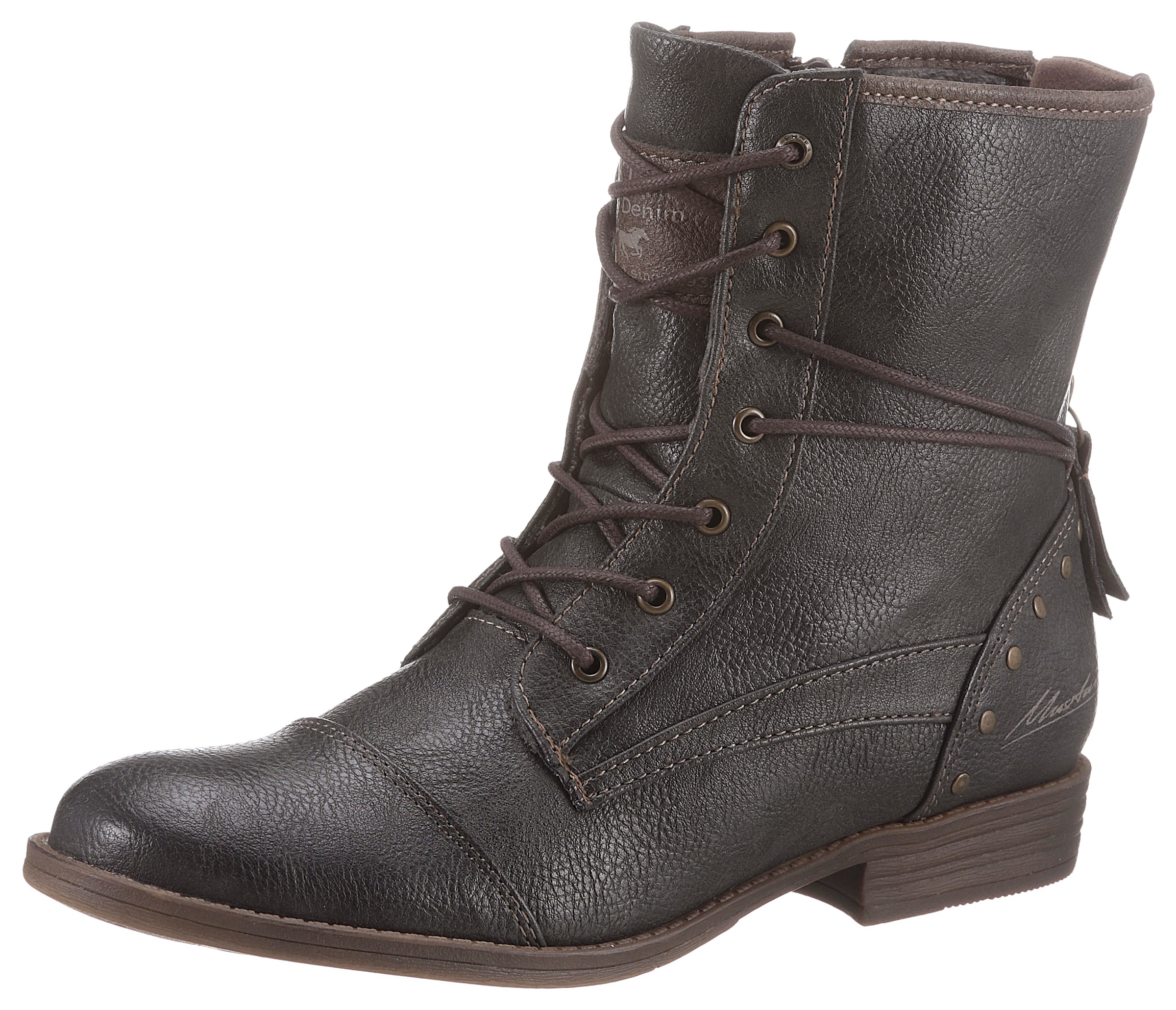 Mustang Shoes Schnürboots, mit Nieten an der Ferse kaufen