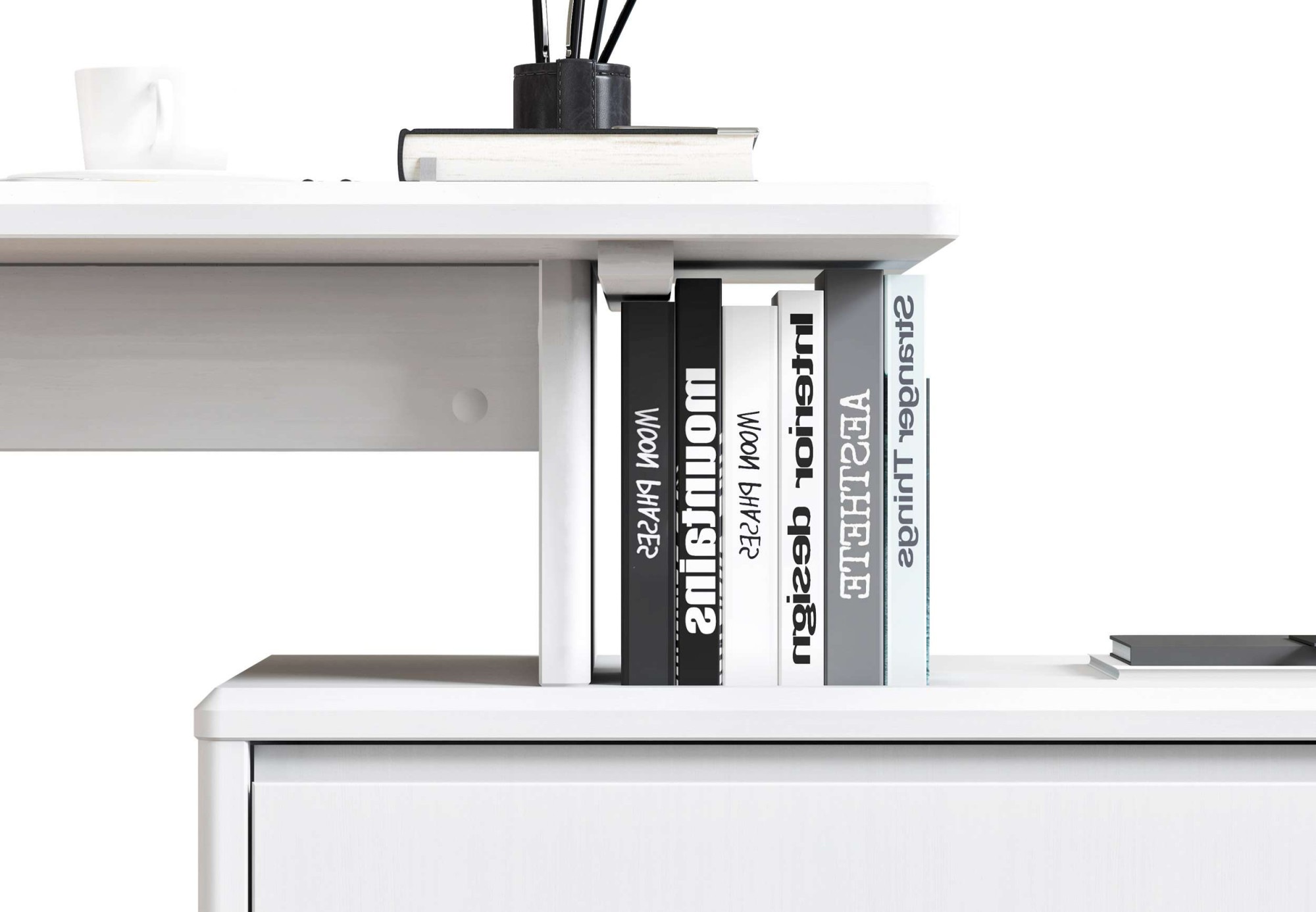 Home affaire Schreibtisch »Luven, Computertisch,«, zertifiziertes Massivholz, mit 2 Schubkästen, Breite 120-140 cm