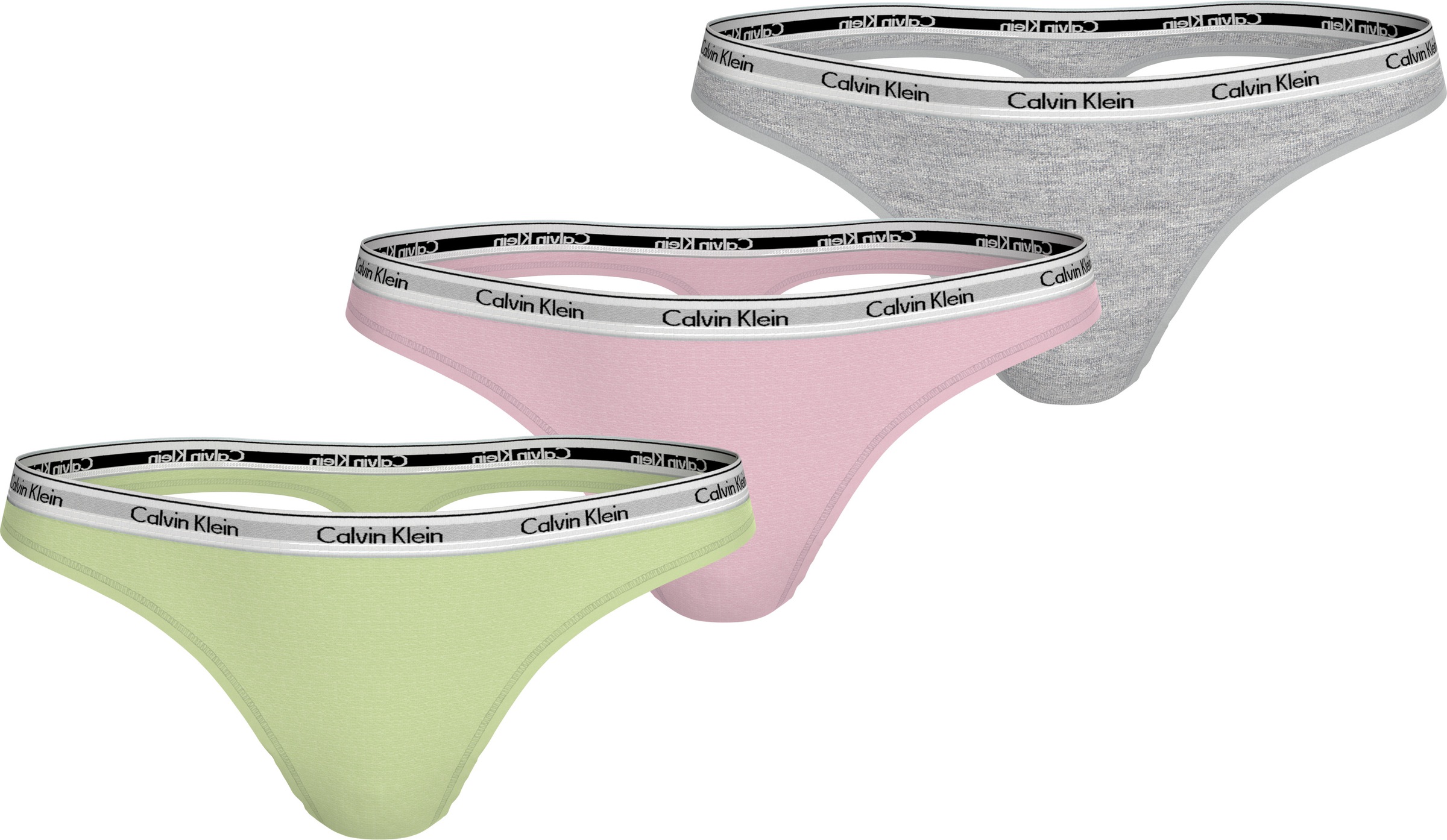 Calvin Klein Underwear Tanga »3 PACK THONG (LOW-RISE)« 3 Stk. String low waist mit Logobund