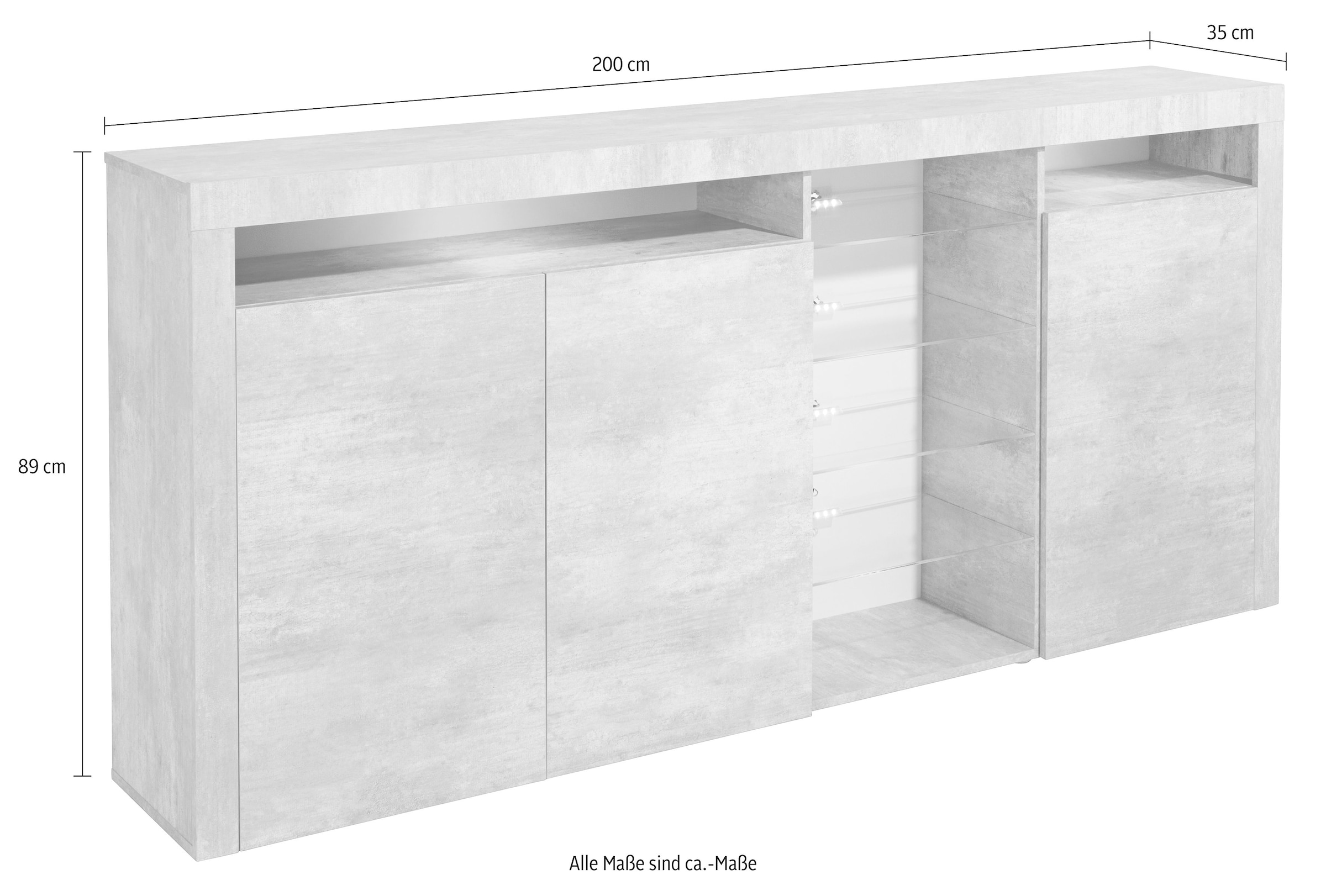 ❤ borchardt Möbel Highboard »Santa Fe«, Breite 200 cm kaufen im  Jelmoli-Online Shop
