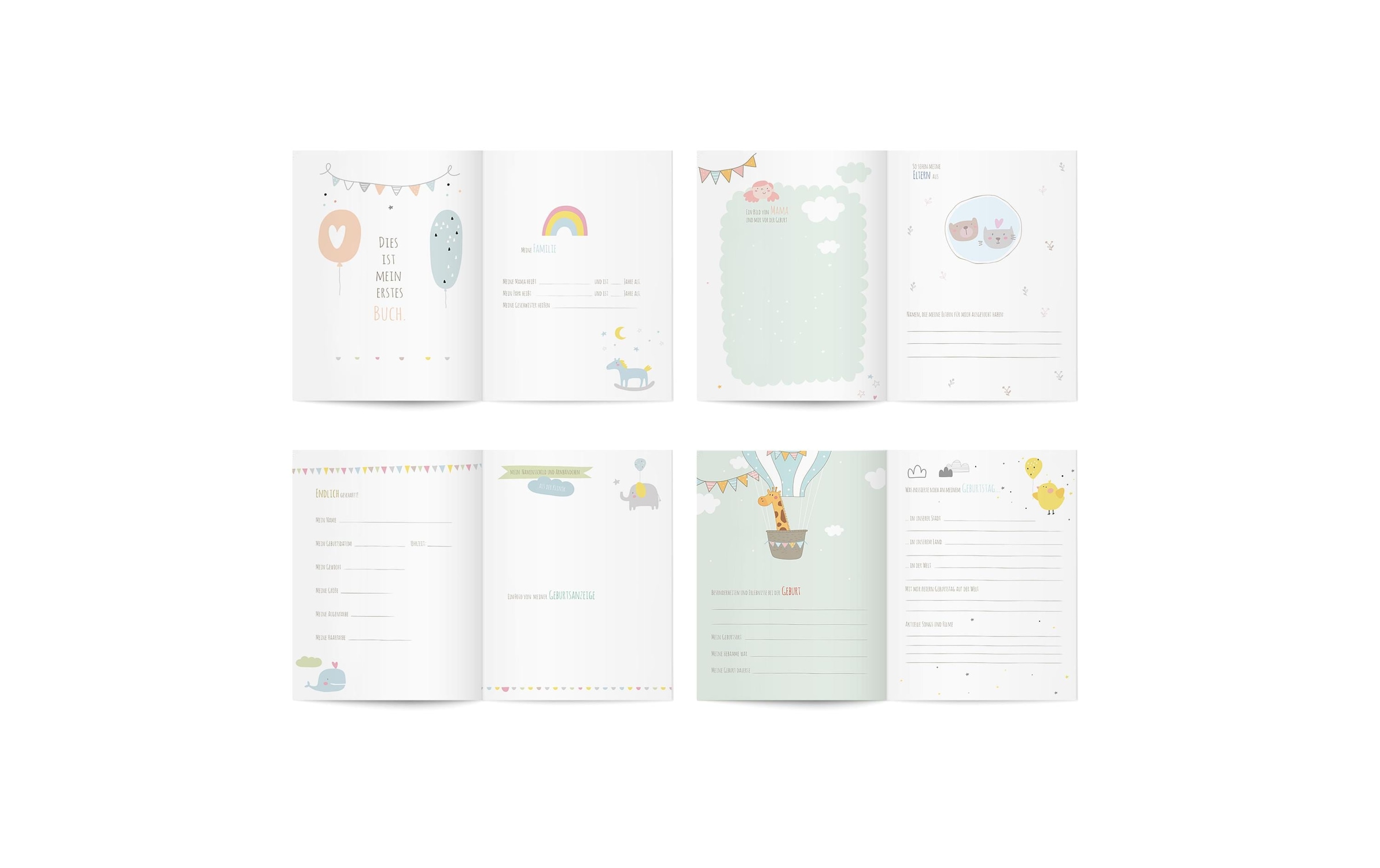 Goldfarbenbuch Tagebuch »Babytagebuch Hurra ein Mädchen«
