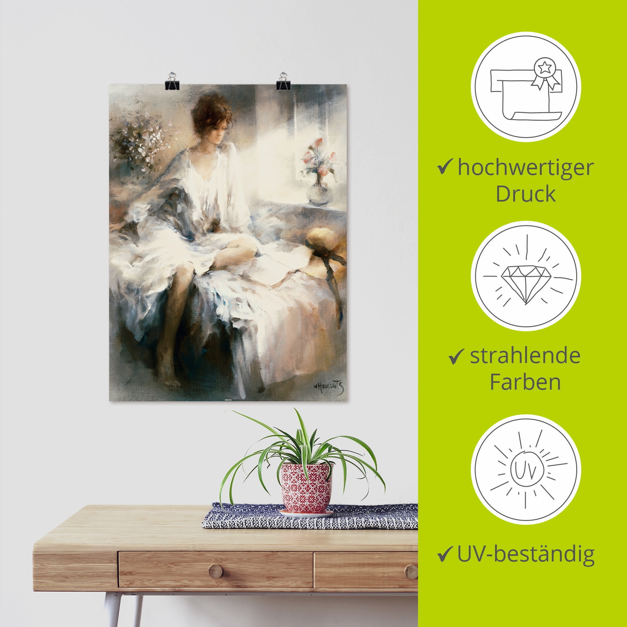 Artland Wandbild »Meditation«, Frau, (1 St.), als Leinwandbild, Poster in verschied. Grössen