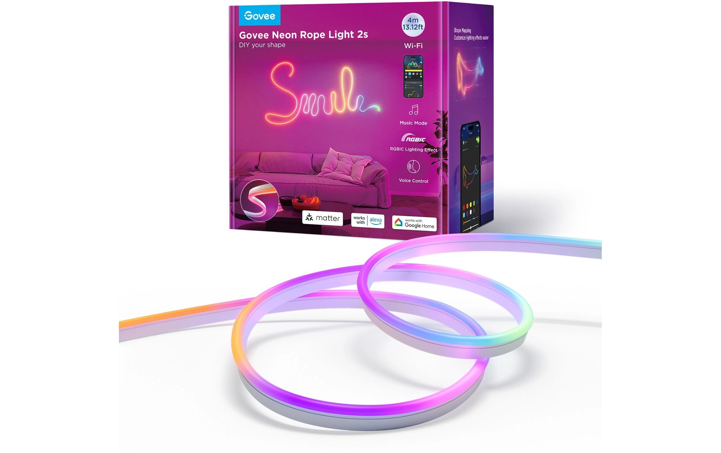 Govee LED-Streifen »Neon, 4 m, RGBIC« 420 Stk.-flammig Für Aussenanwendung geeignet