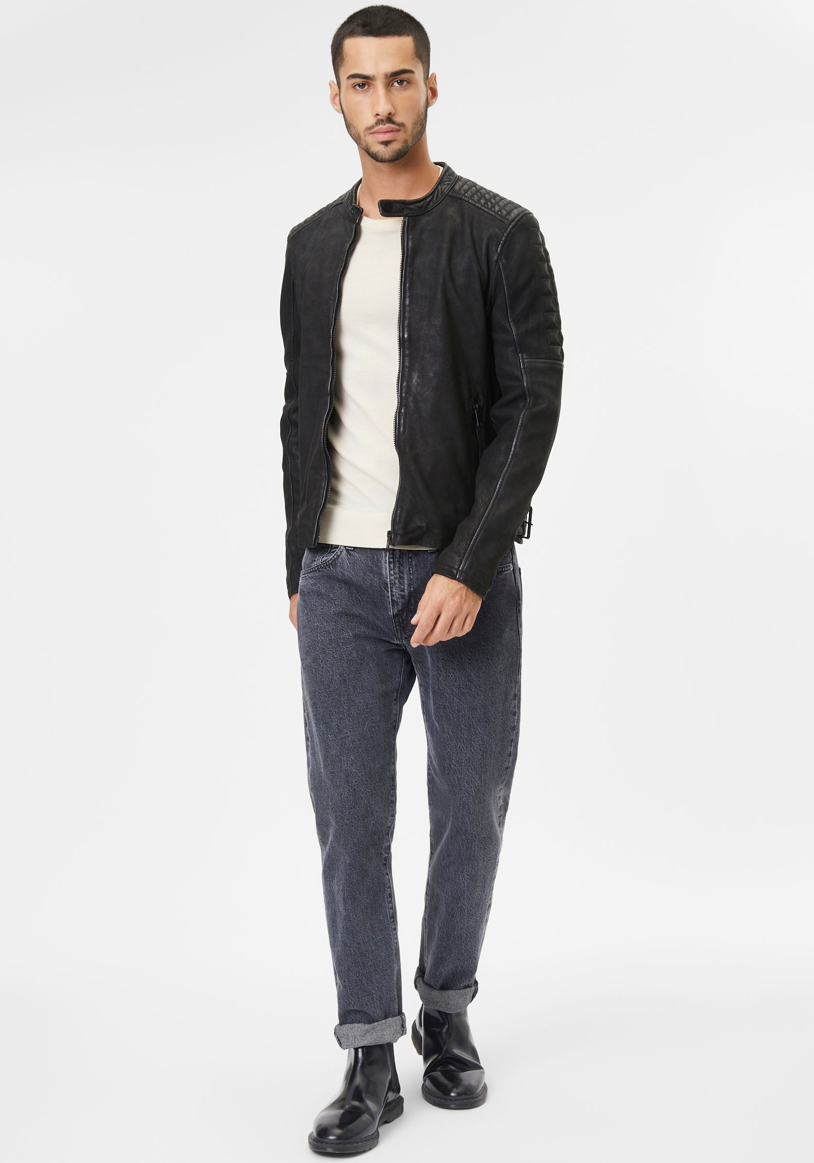 Mauritius Lederjacke »G2MKjas SF«, mit Reissverschlusstaschen