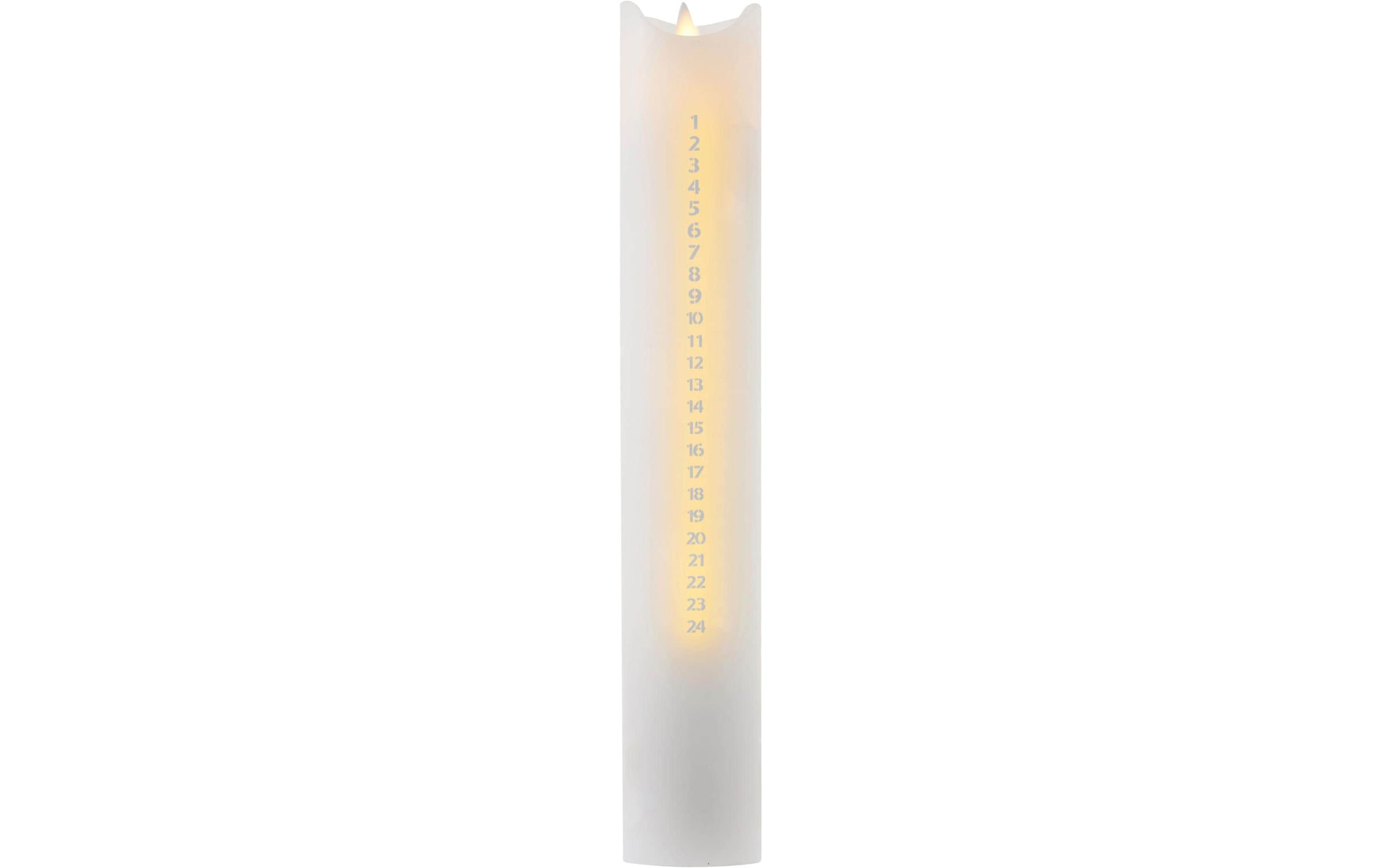Adventskerze »LED-Kerzen Advent Calendar silberfarben«