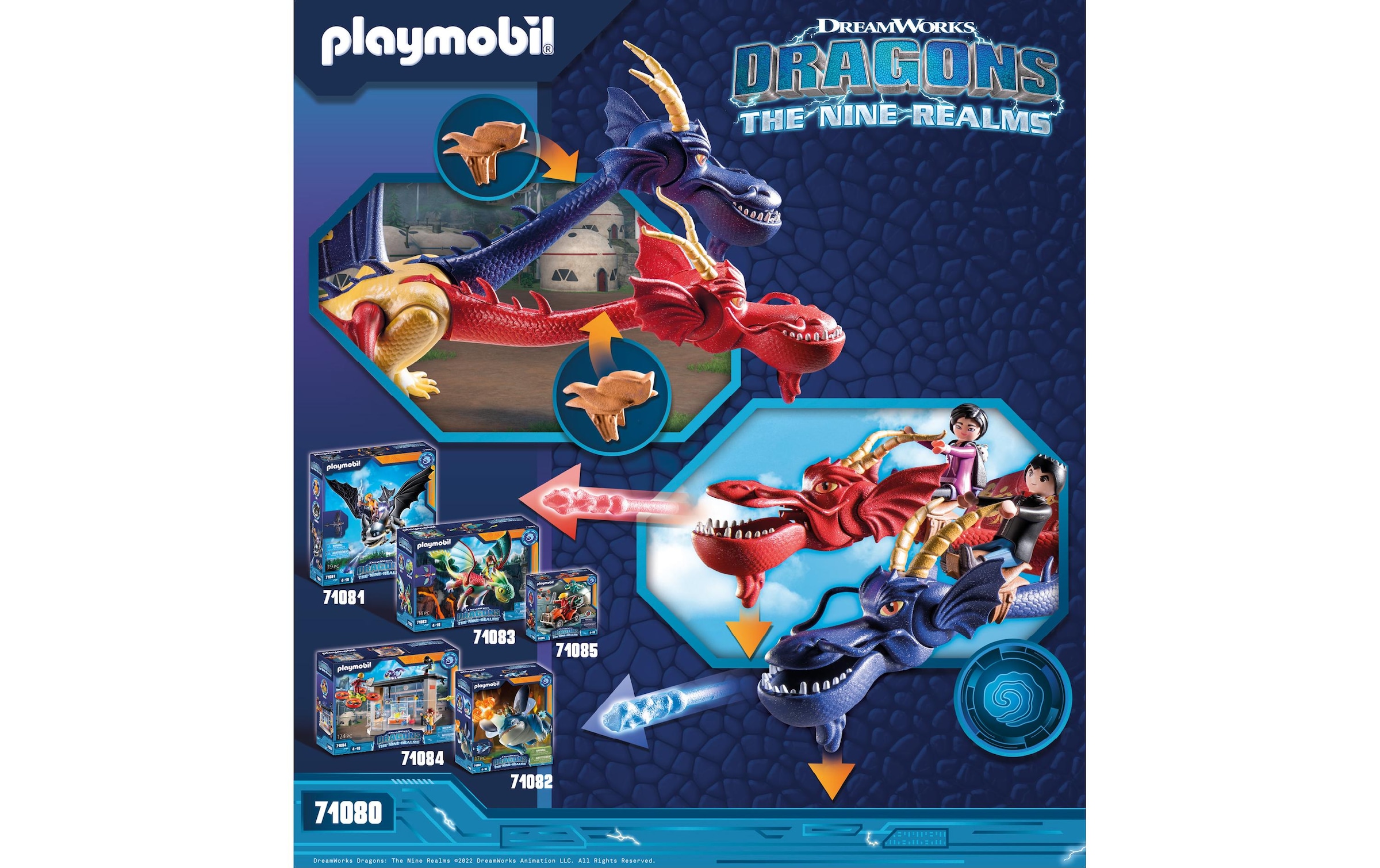 Playmobil® Spielbausteine »Dragons The Nine Realms – Wu & Wei mit Jun 71080«, (40 St.)